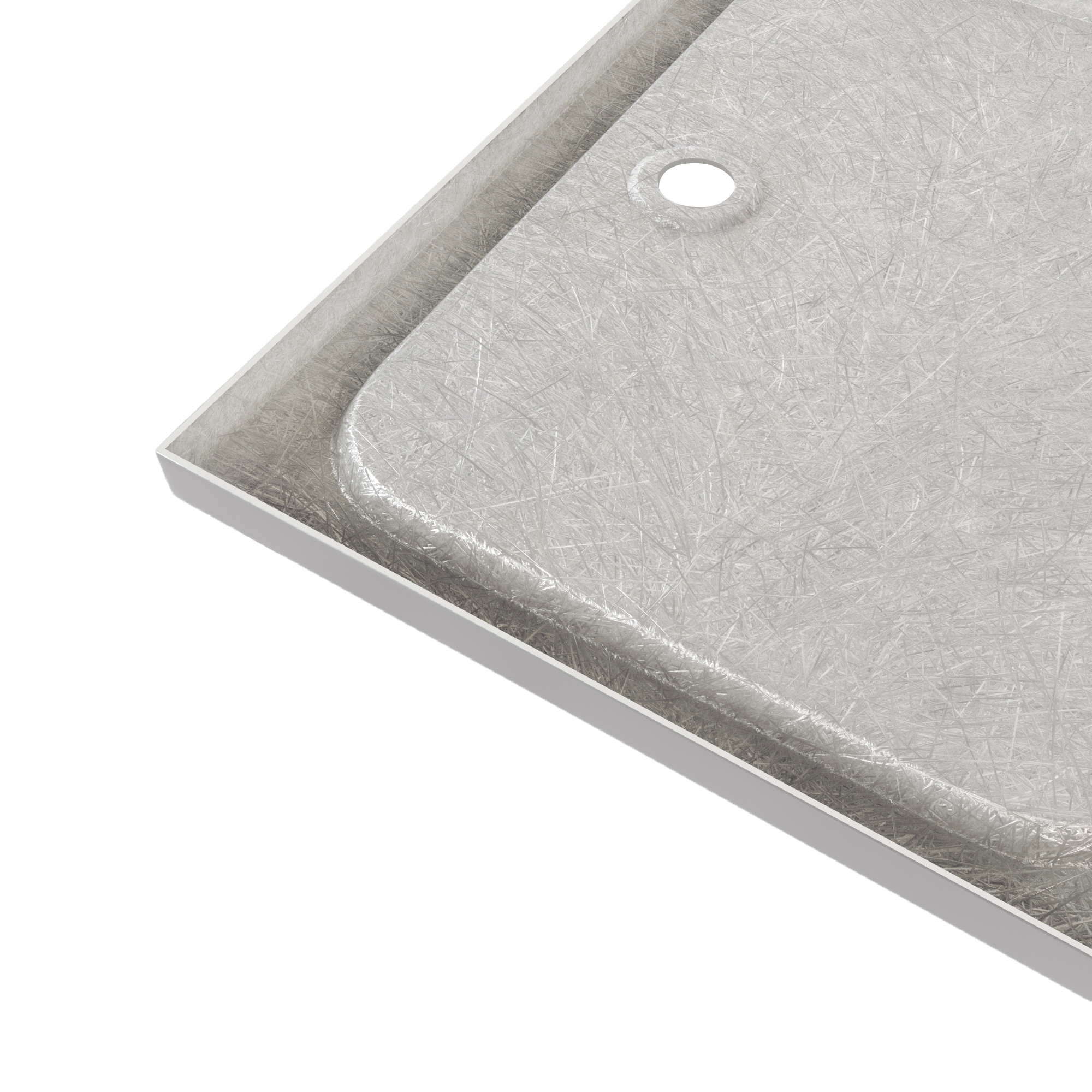 Duschwanne Shimmer aus Sanitäracryl inkl. Ablaufgarnitur - Grau