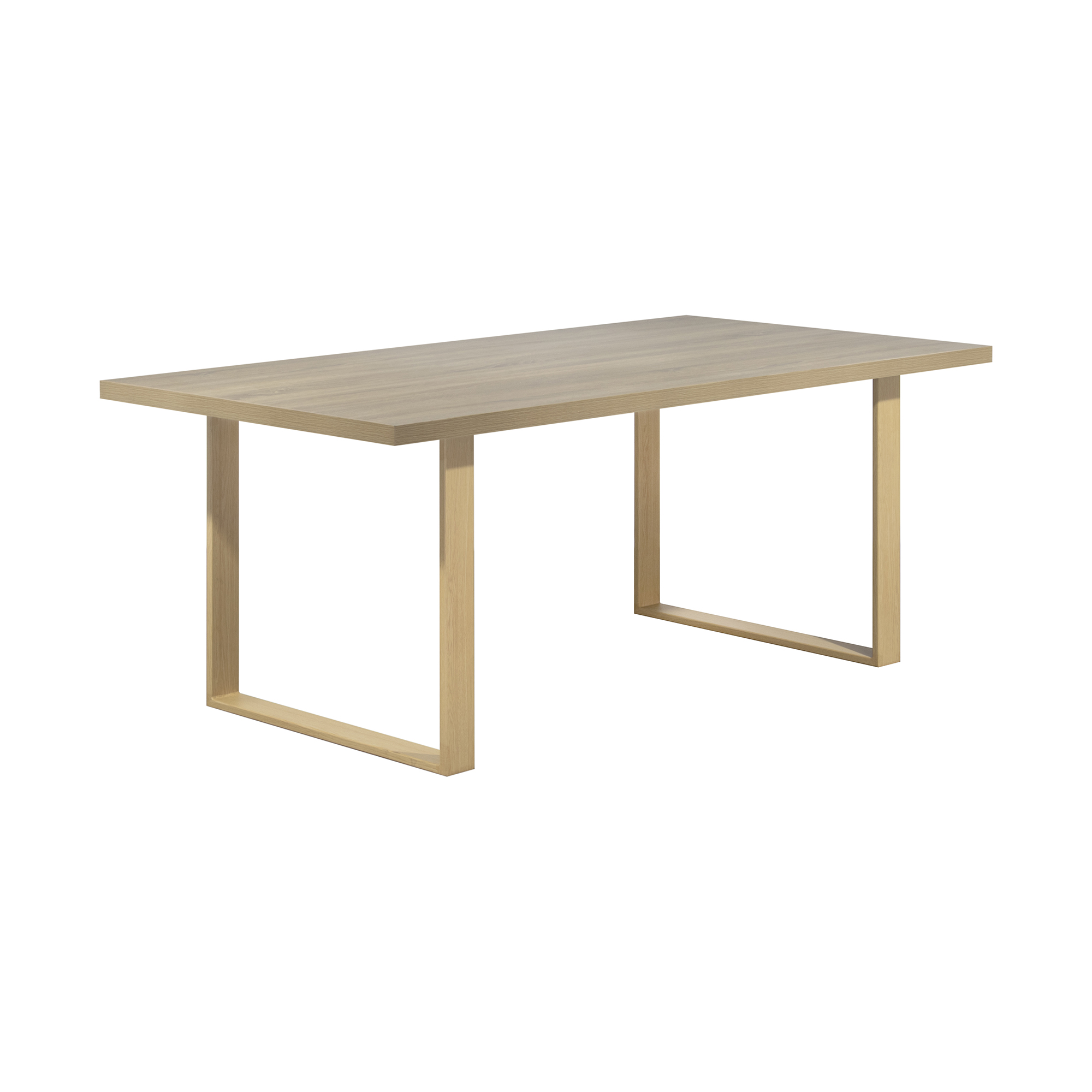 Diagonal up - oak oak Dining Table MACON Cantilever Table Wooden Table Dining Table - Oak + Oak