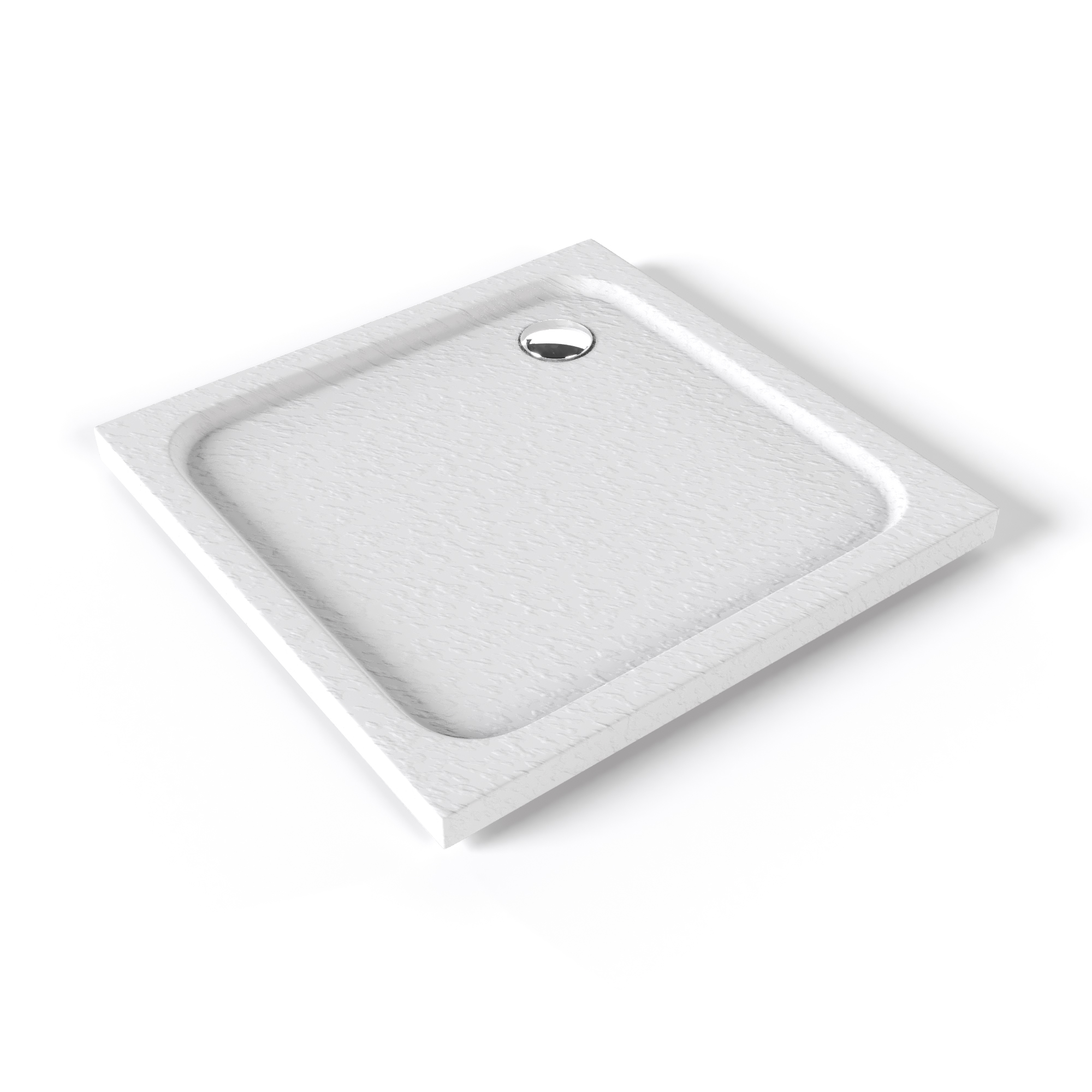 800X800 WT1.jpg Tray – Shower Shimmer STONE made of sanitary acrylic including drainage set - White