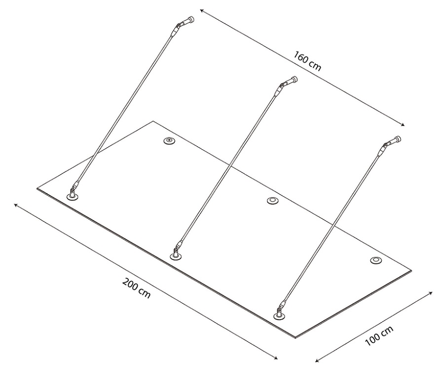 Glass Canopy Stainless Steel Door Canopy Glass Bracket Front Door Tinted Laminated Safety Glass - Various Sizes