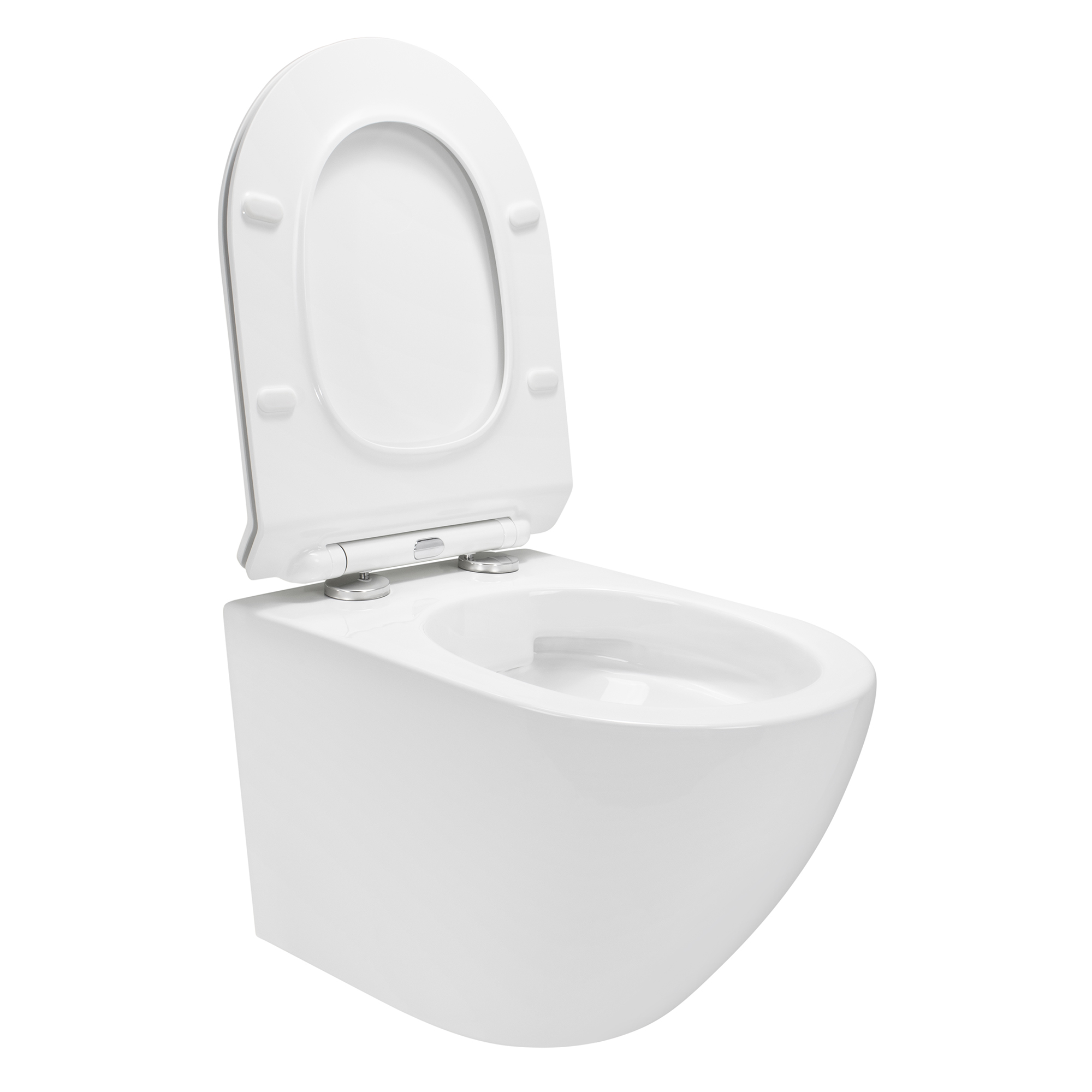 Toilette Hänge WC Spülrandlos inkl. WC Sitz mit Absenkautomatik SOFTCLOSE + abnehmbar Franco