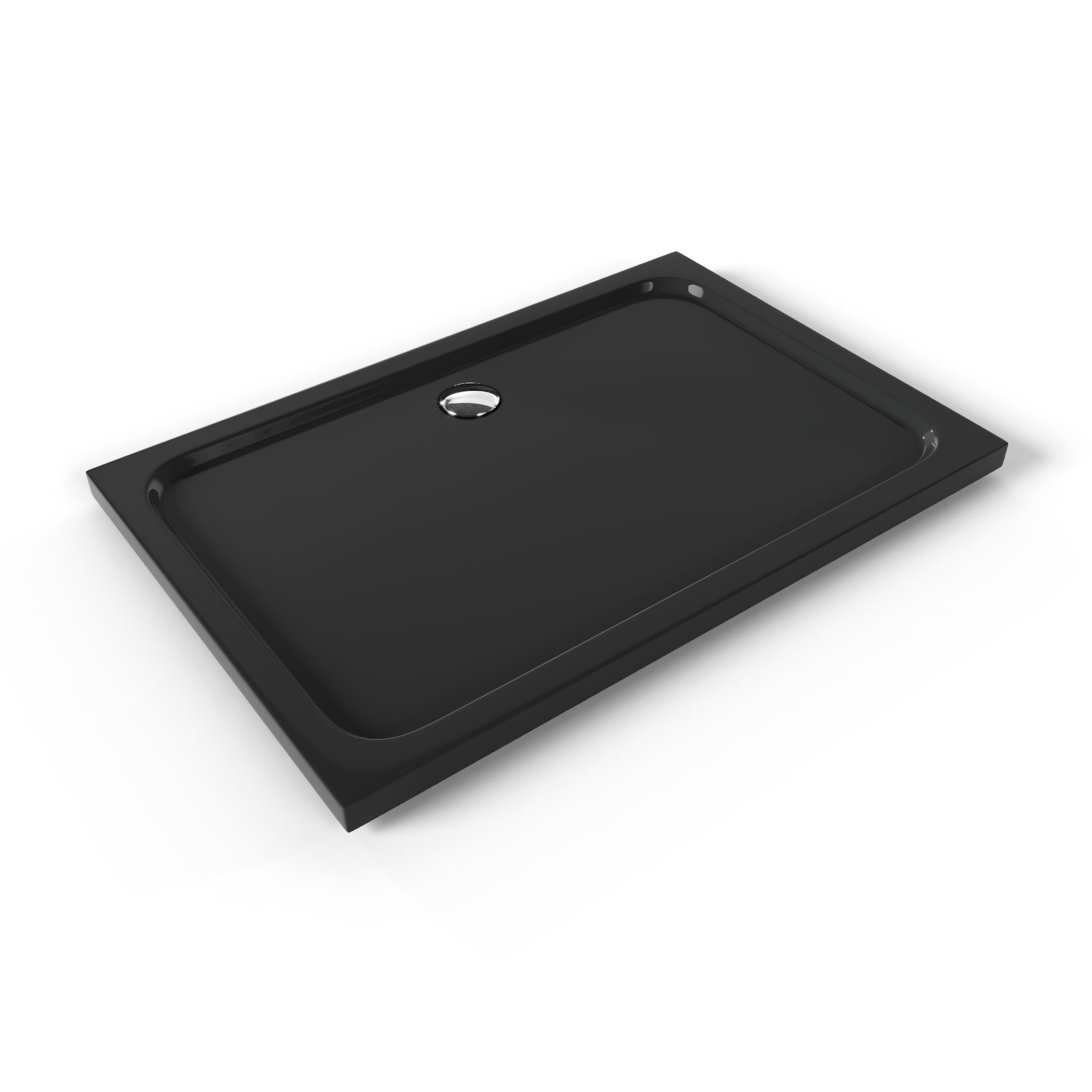 Shower tray Shimmer made of sanitary acrylic incl. drain set - black