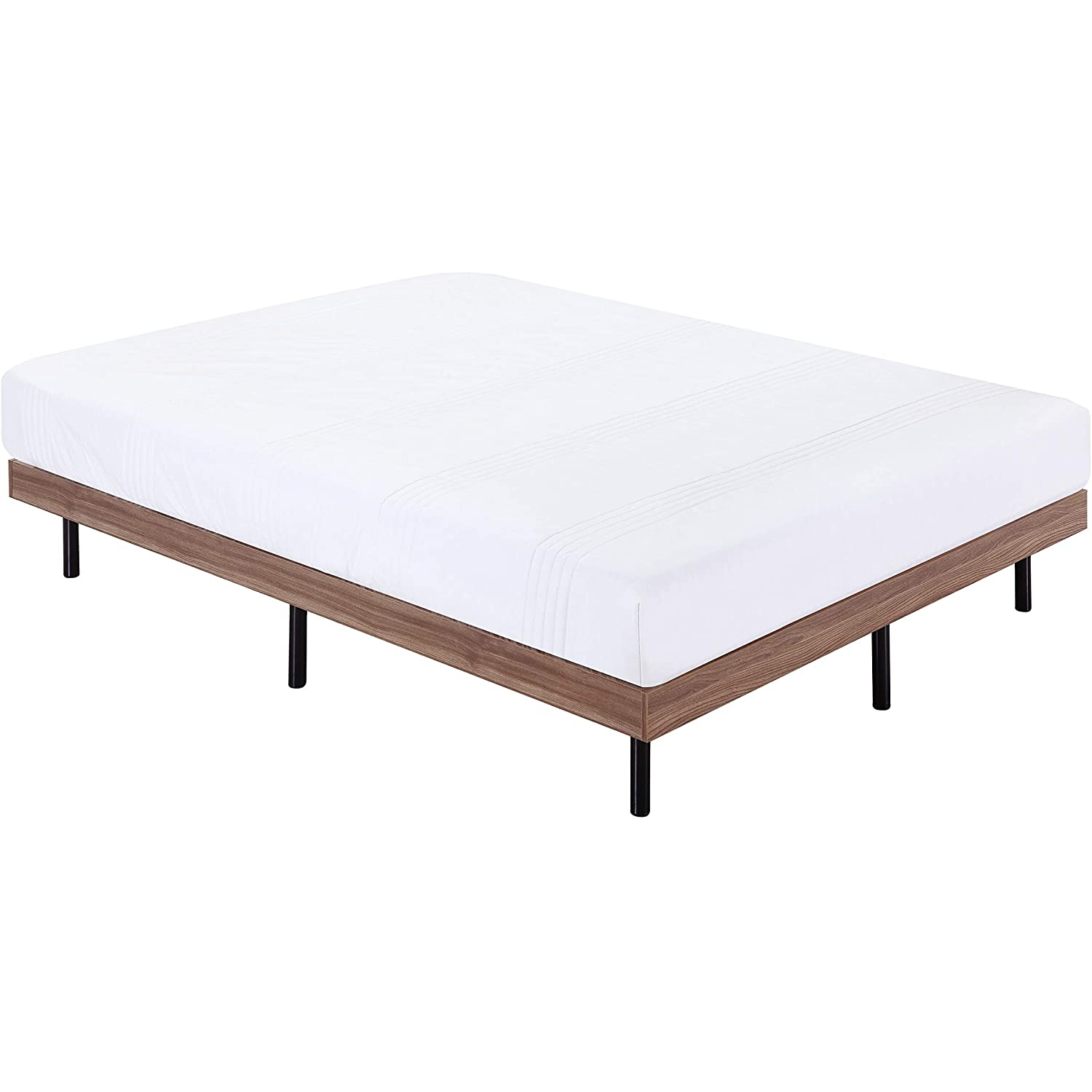 Holz-Rahmenbett - 200x200 cm Eiche dunkel