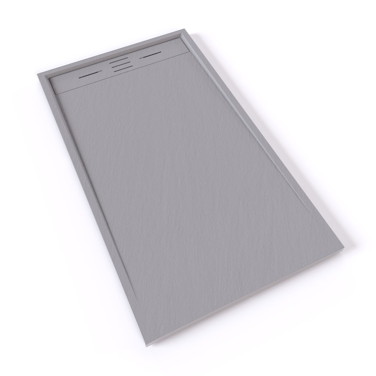 SMC Shower Tray Hiemal in Slate Finish, Including Gray Drain Assembly SMC Shower Tray Hiemal in Slate Finish, Including Gray Drain Assembly