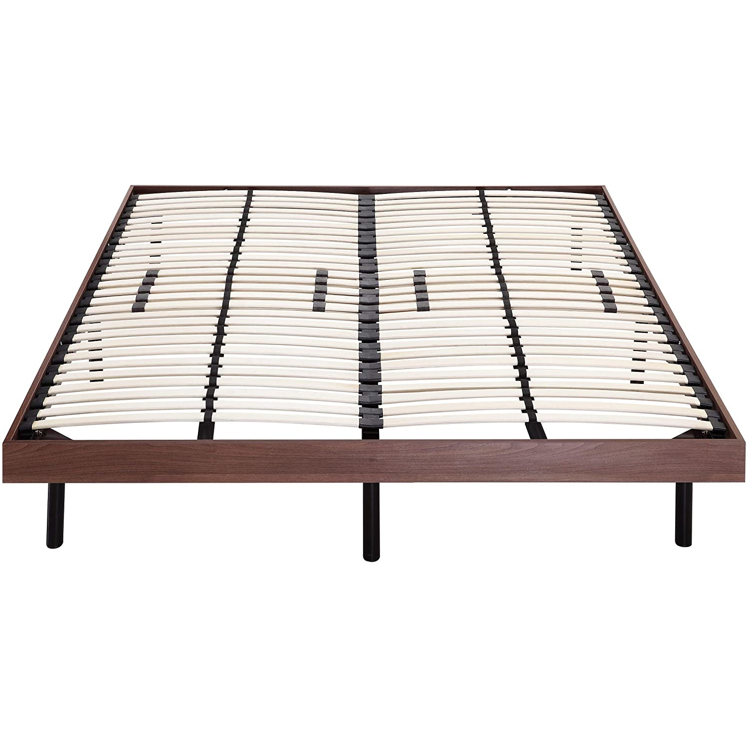 Holz-Rahmenbett - 140x200 cm Nussbaum Holz-Rahmenbett - 200x200 cm Nussbaum