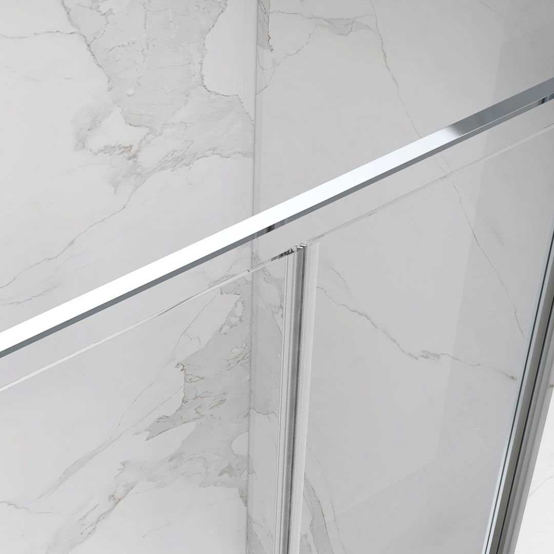 Shower Door Lara with Hinged Doors and Stainless Steel Handles, 68-104 cm, made of ESG Safety Glass Shower Door Lara with Hinged Doors and Stainless Steel Handles, 68-104 cm, made of ESG Safety Glass