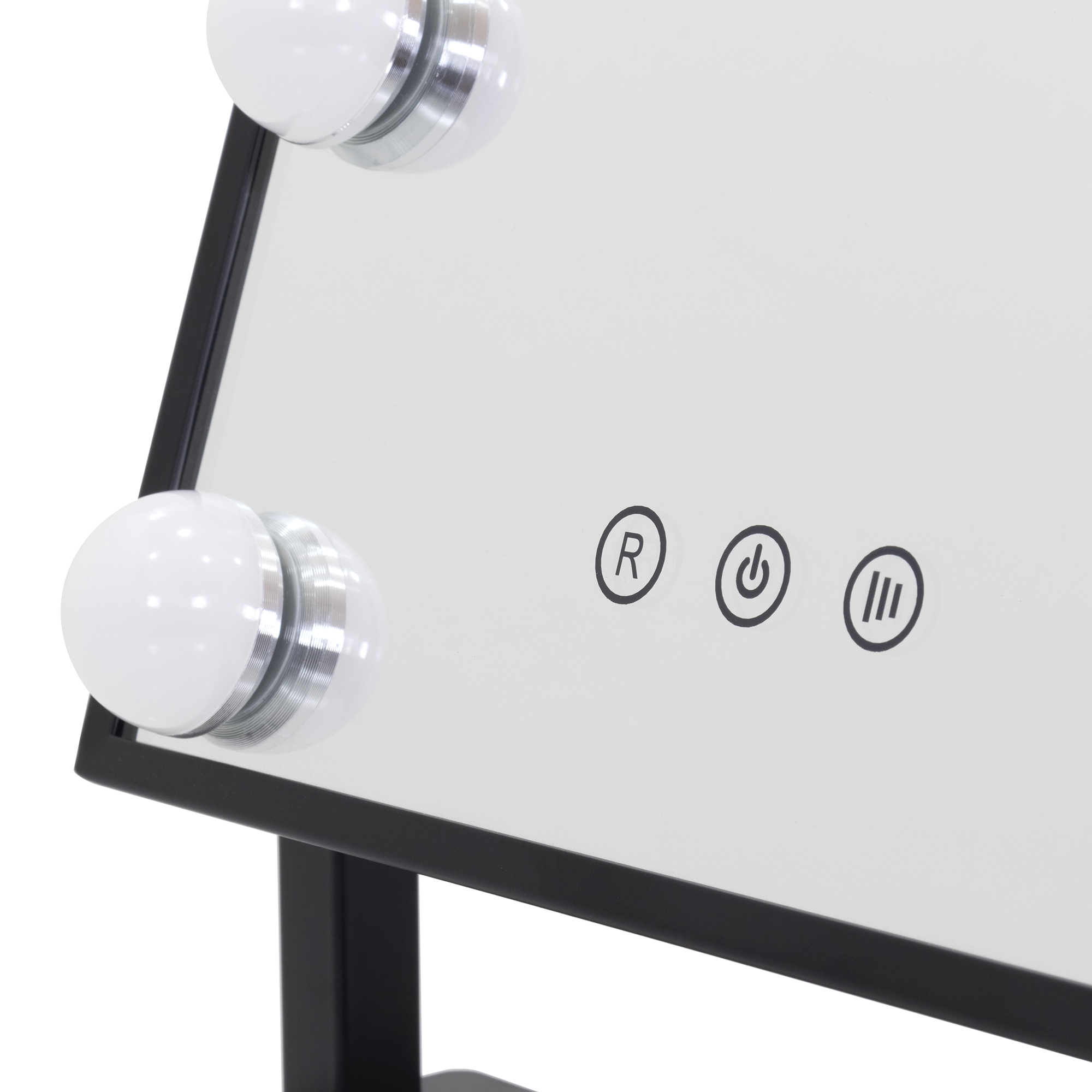 Schminkspiegel Bulb TINY mit 9 dimmbaren LED-Lampen Schwarz Schminkspiegel Bulb TINY mit 9 dimmbaren LED-Lampen Schwarz