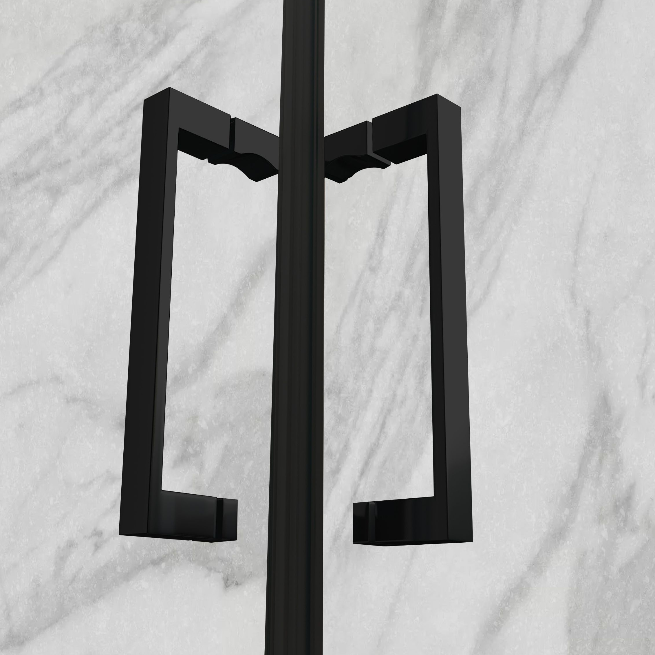 Corner Entry Matilde BLACK with Folding Doors made of ESG Safety Glass Corner Entry Matilde BLACK with Folding Doors made of ESG Safety Glass