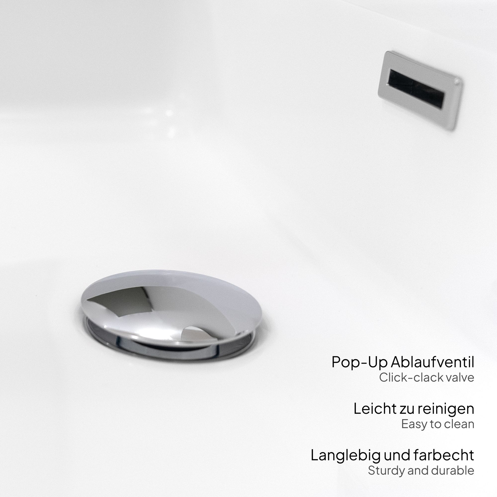 Badezimmermöbel Nereia – 100 cm Unterschrank Eiche hell + LED-Rundspiegel Badezimmermöbel Nereia – 100 cm Unterschrank Eiche hell + LED-Rundspiegel