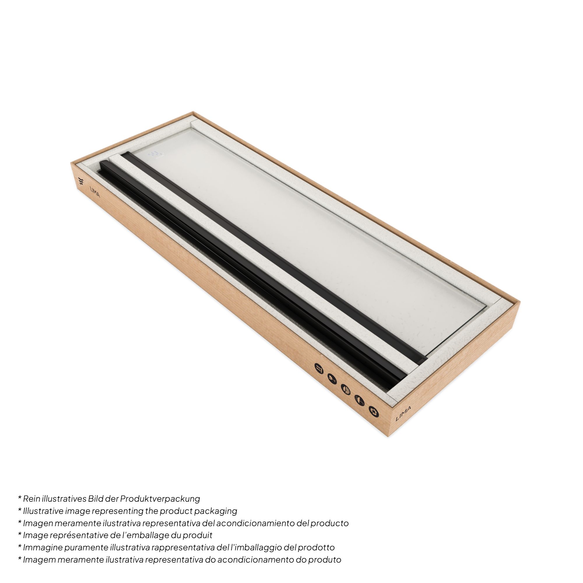 Duschtür Lima BLACK mit Pendeltüren 68-140 cm aus ESG Sicherheitsglas