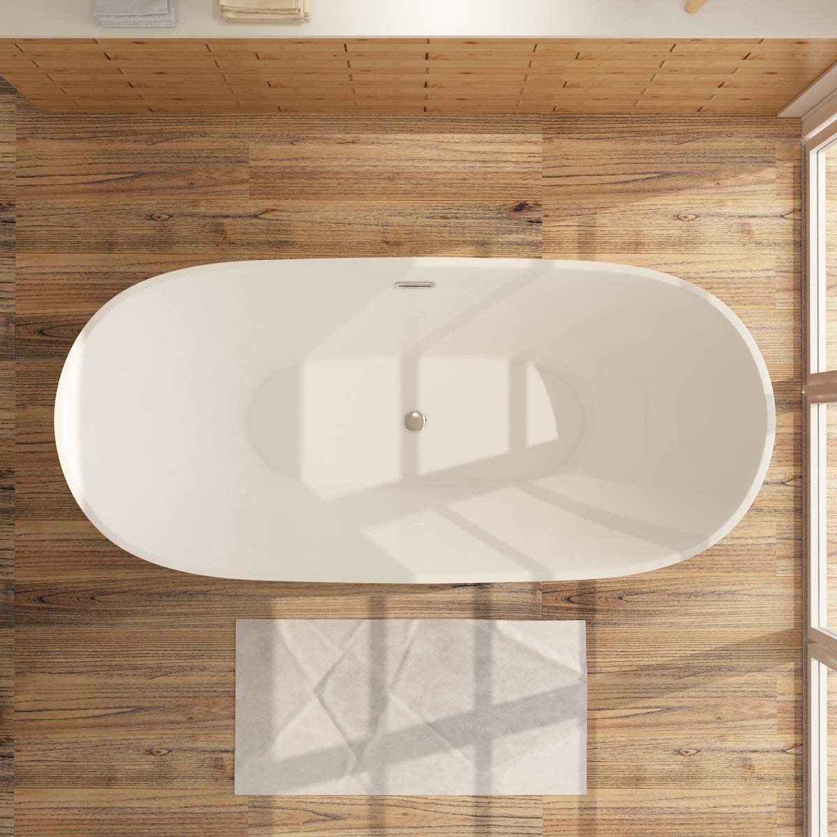 Badewanne aus Sanitäracryl Almere - ALLE GRÖßEN Freistehende Badewanne ALMERE aus Acryl - 2 Größen