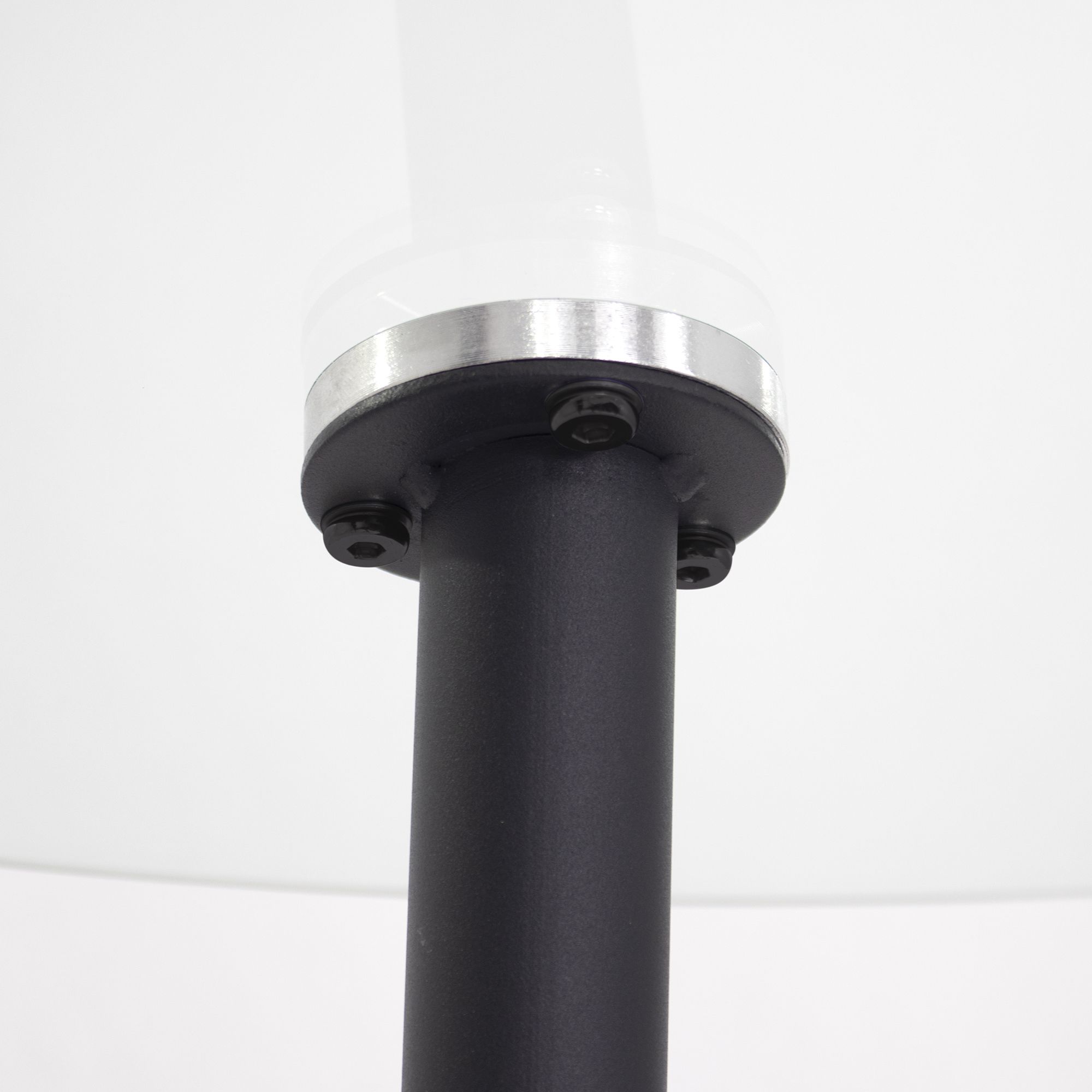 Esszimmer-Tisch CORIN | Tischplatte: Glas in weißer Marmor Optik | Beine: Weiß 80 cm