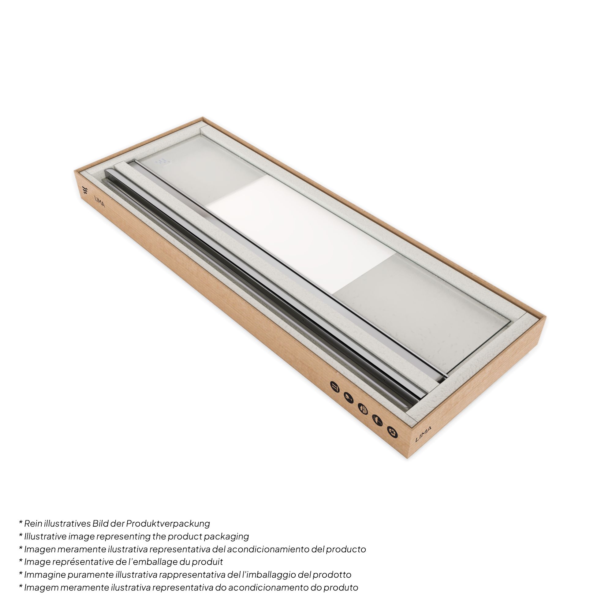 Duschtür Lima mit Pendeltüren 68-140 cm aus teilsatiniertem ESG Sicherheitsglas