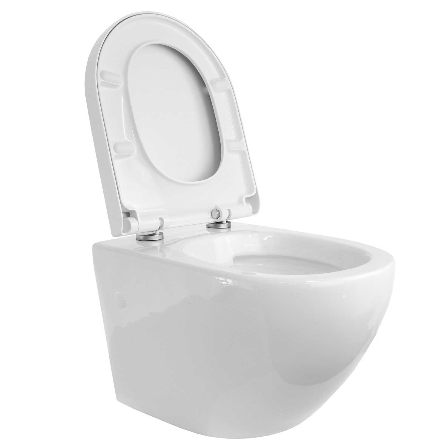 Toilette Hänge WC Spülrandlos inkl. WC Sitz mit Absenkautomatik SOFTCLOSE + abnehmbar Redonde