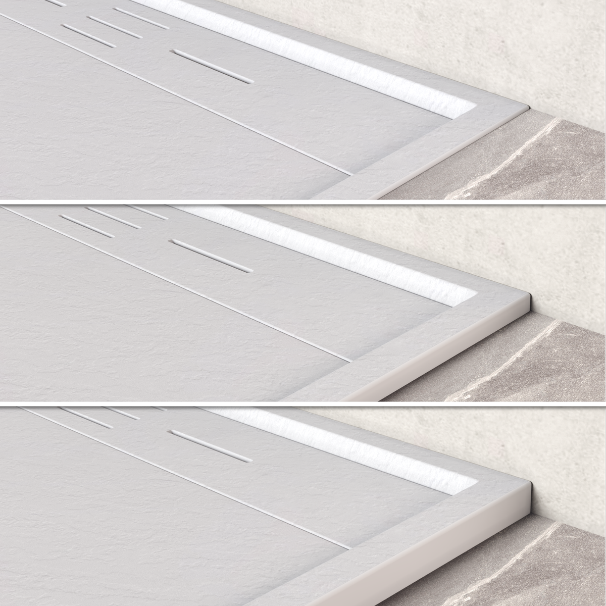 SMC Duschwanne Hiemal in Schieferoptik inkl. Ablaufgarnitur Weiß SMC Duschwanne Hiemal in Schieferoptik inkl. Ablaufgarnitur Weiß 90x100 cm