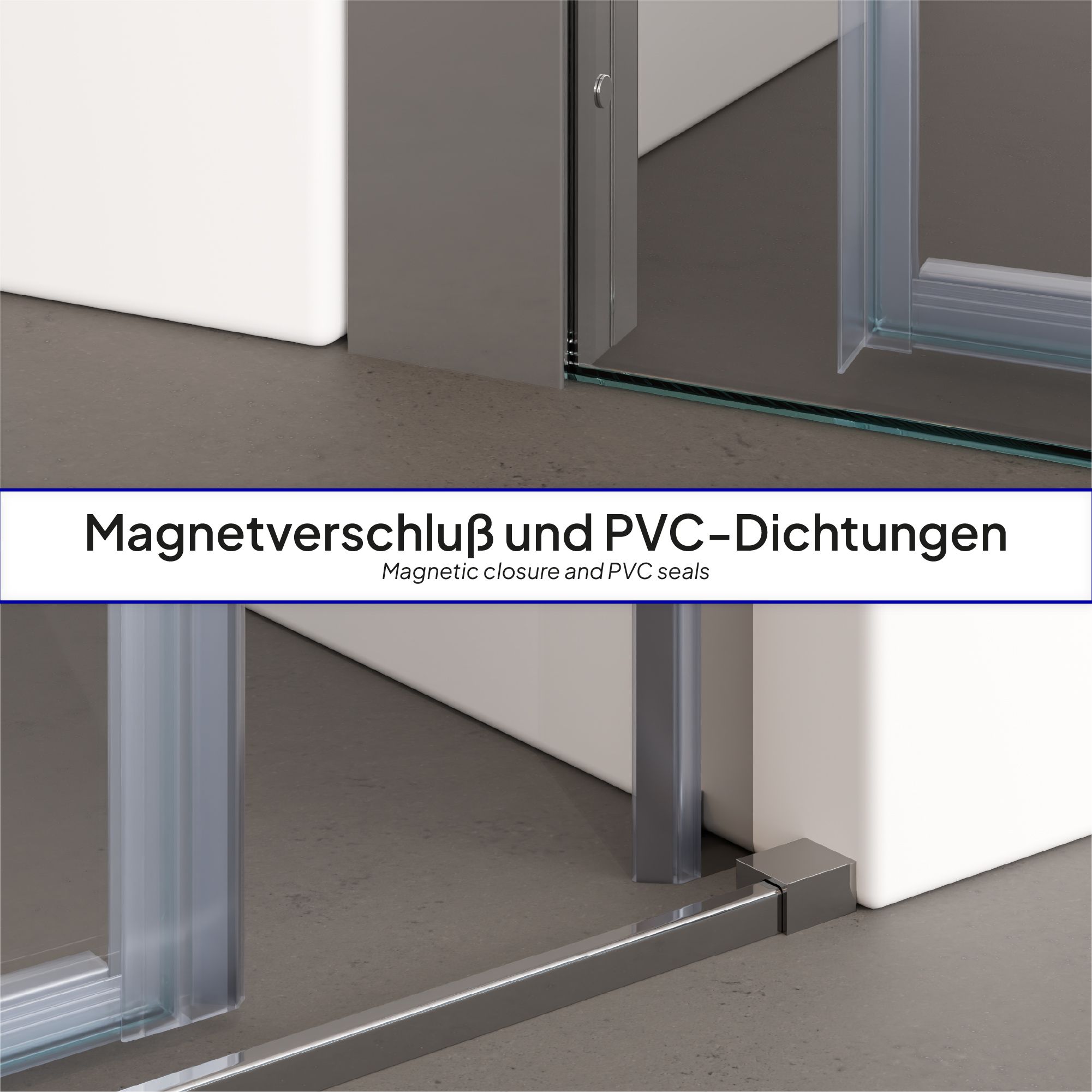 Shower Door Niche Door Kaylee with Sliding Door made of 6mm Tempered Clear Glass Shower Door Niche Door Kaylee with Sliding Door made of 6mm Tempered Clear Glass