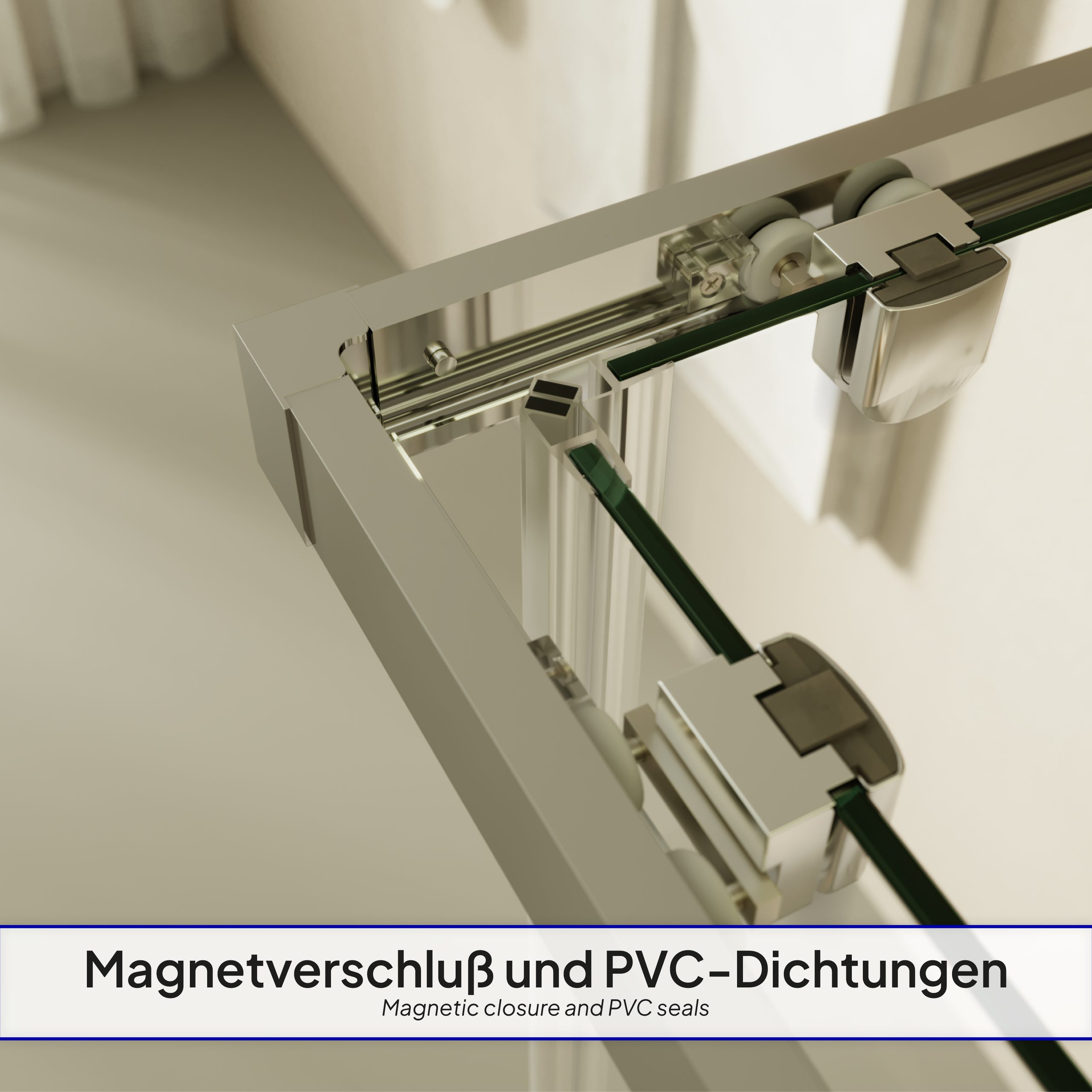 Corner Entry Diana with Sliding Doors Made of Tempered Safety Glass