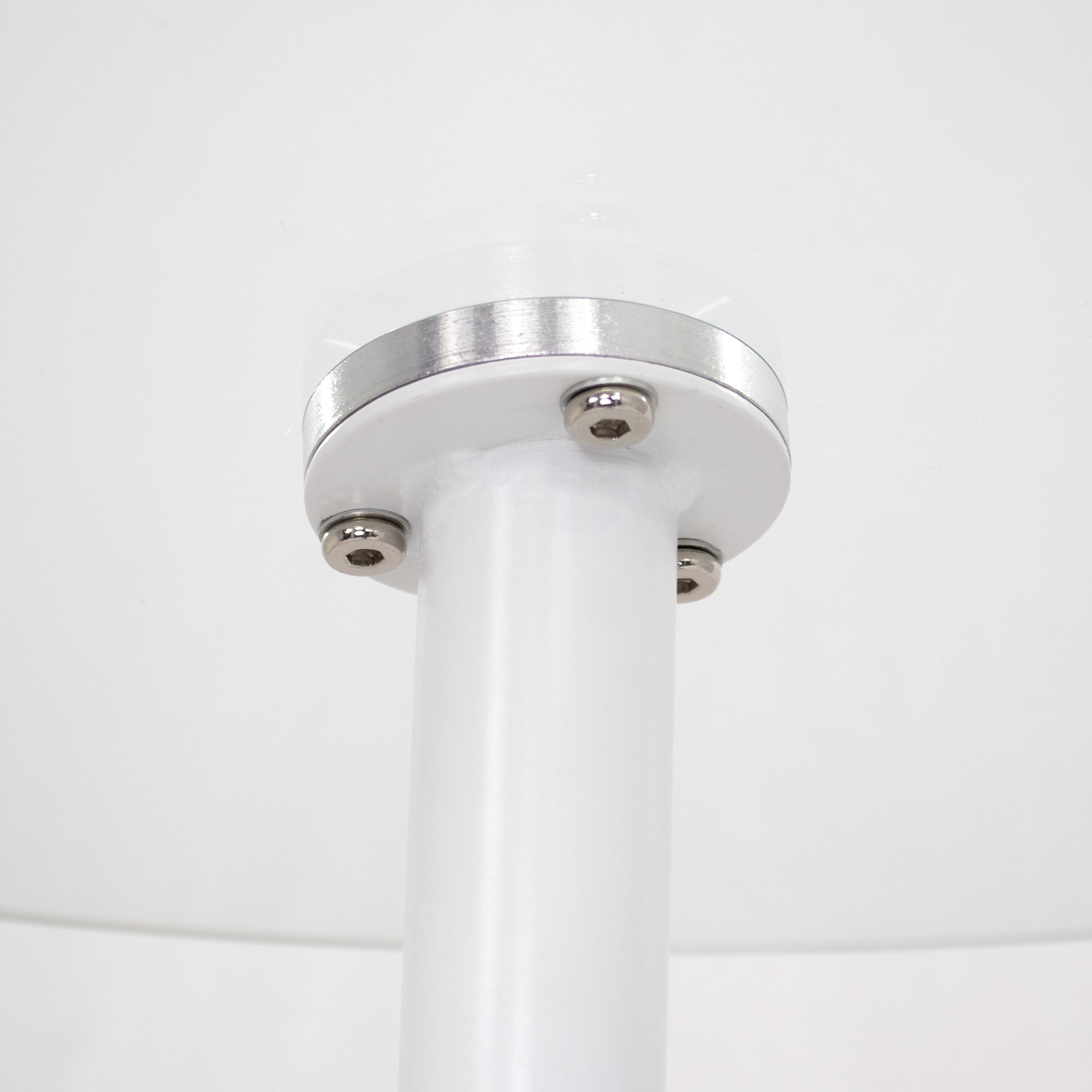 Esszimmer-Tisch CORIN | Tischplatte: Transparentes Glas | Beine: Weiß 80 cm