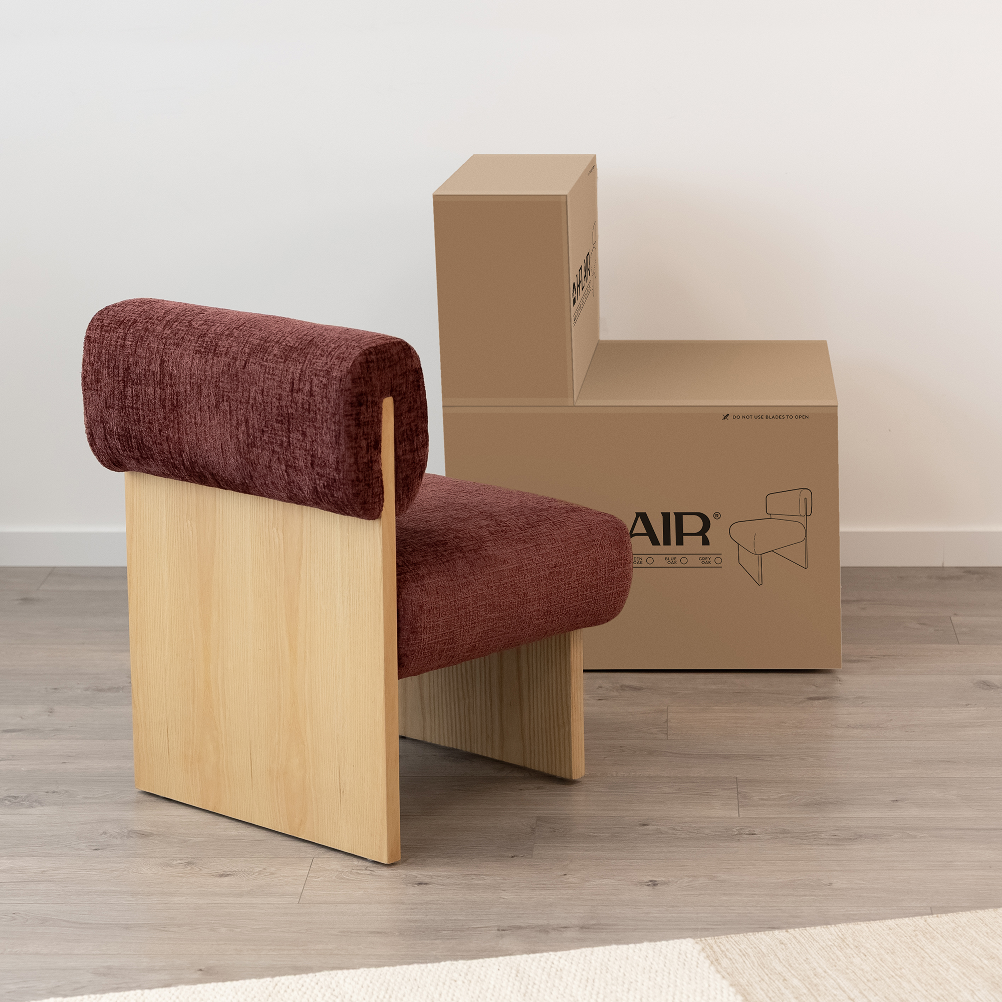 Skandinavischer Sessel Leah Weinrot – Massivholz Birke, gemütlich & nachhaltig Skandinavischer Sessel Leah Weinrot – Massivholz Birke, gemütlich & nachhaltig