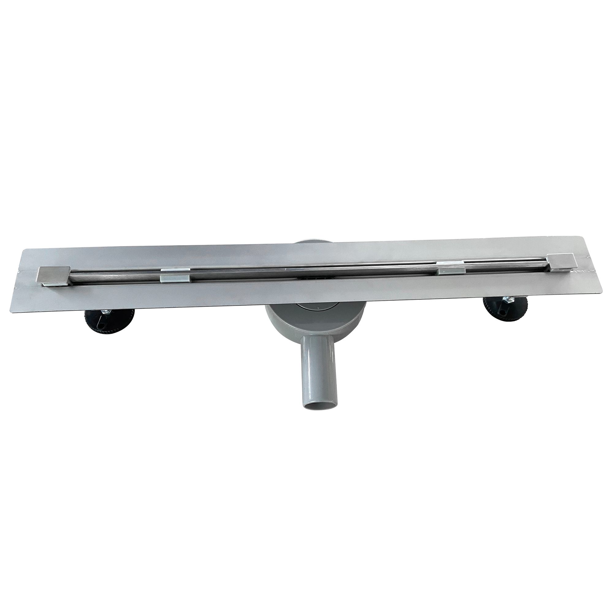Duschrinne aus Edelstahl mit Randablauf für flache Installation Linear B9 Drain – Stainless Steel Shower with Edge Outlet for Flat Installation Linear B9