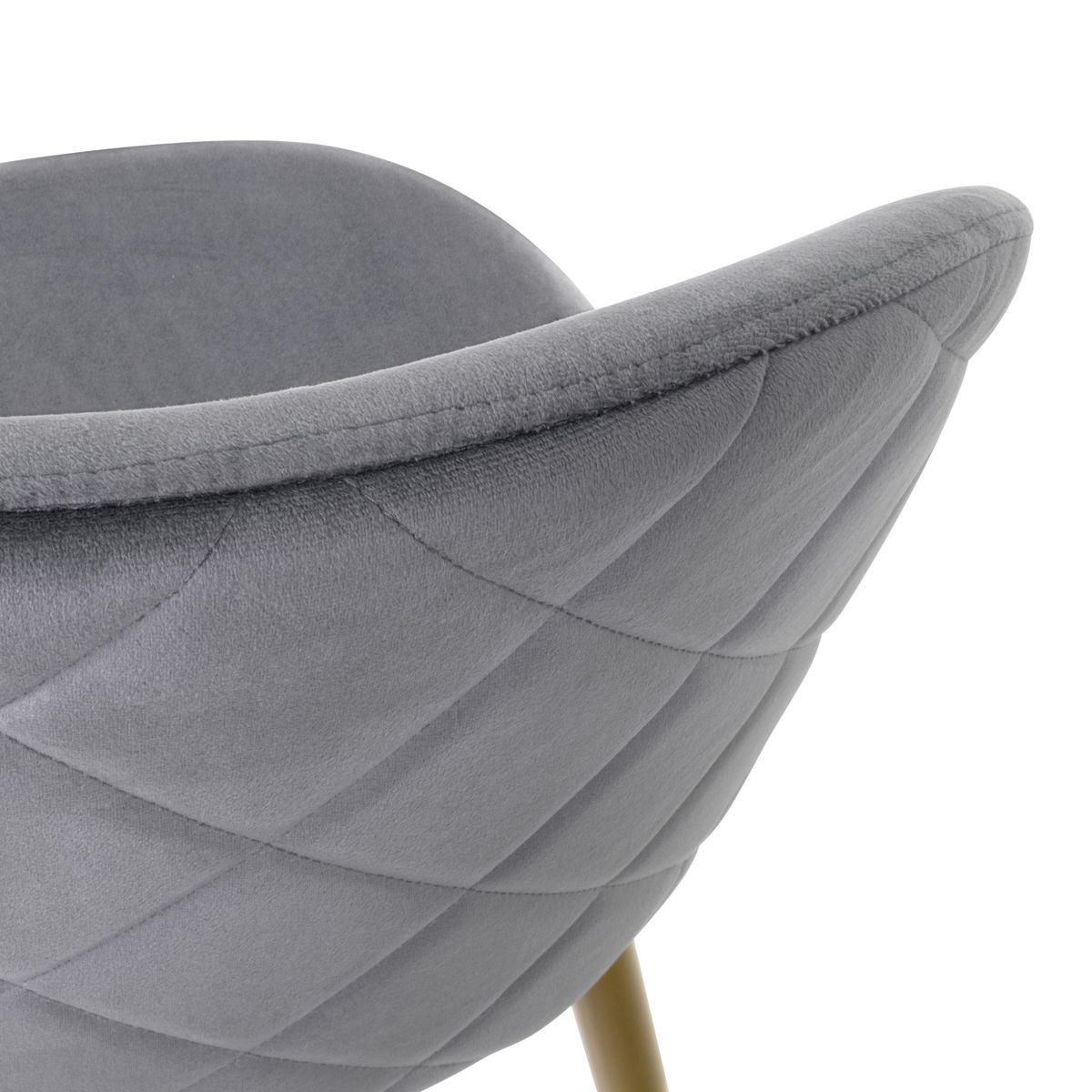 Esszimmerstuhl Wohnzimmerstuhl Bellamy Grau-Holz aus Samt Velour Esszimmerstuhl Wohnzimmerstuhl Bellamy Grau-Holz aus Samt Velour