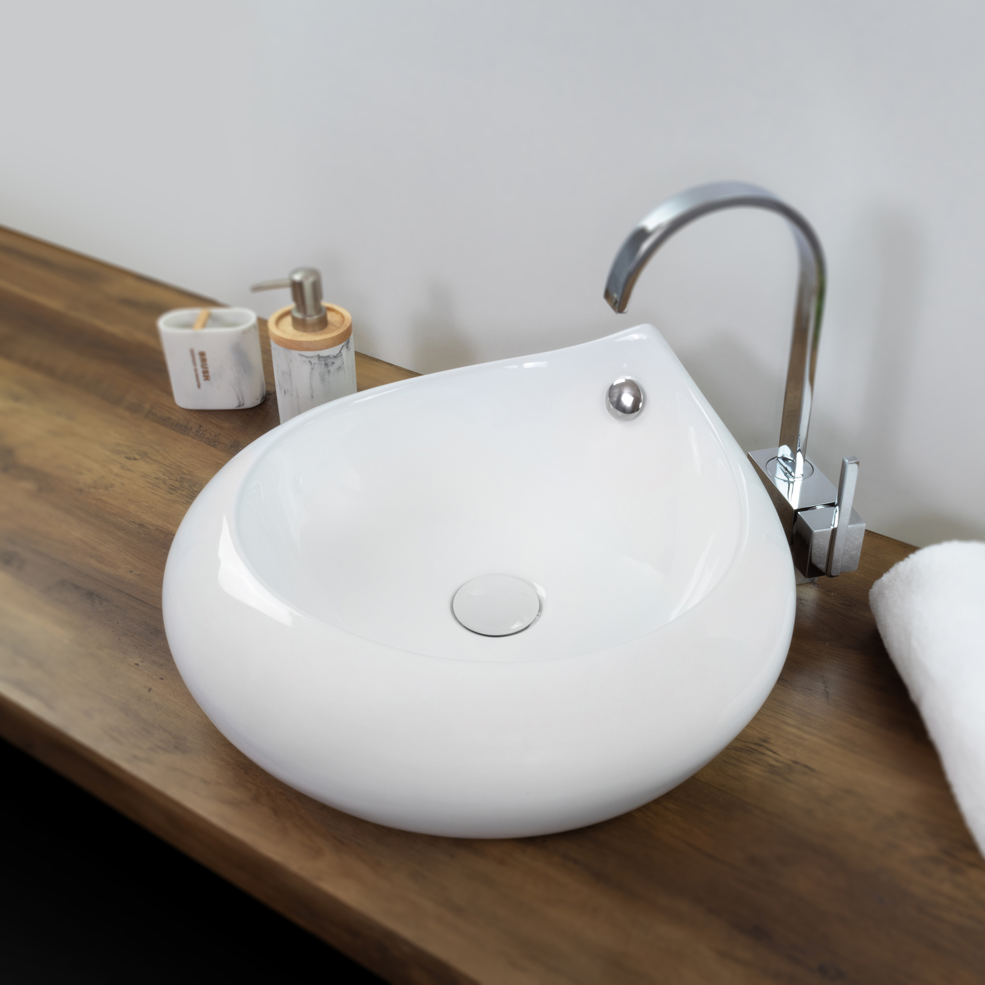 Design Keramik Waschbecken Reno in Weiß Design Keramik Waschbecken Reno in Weiß