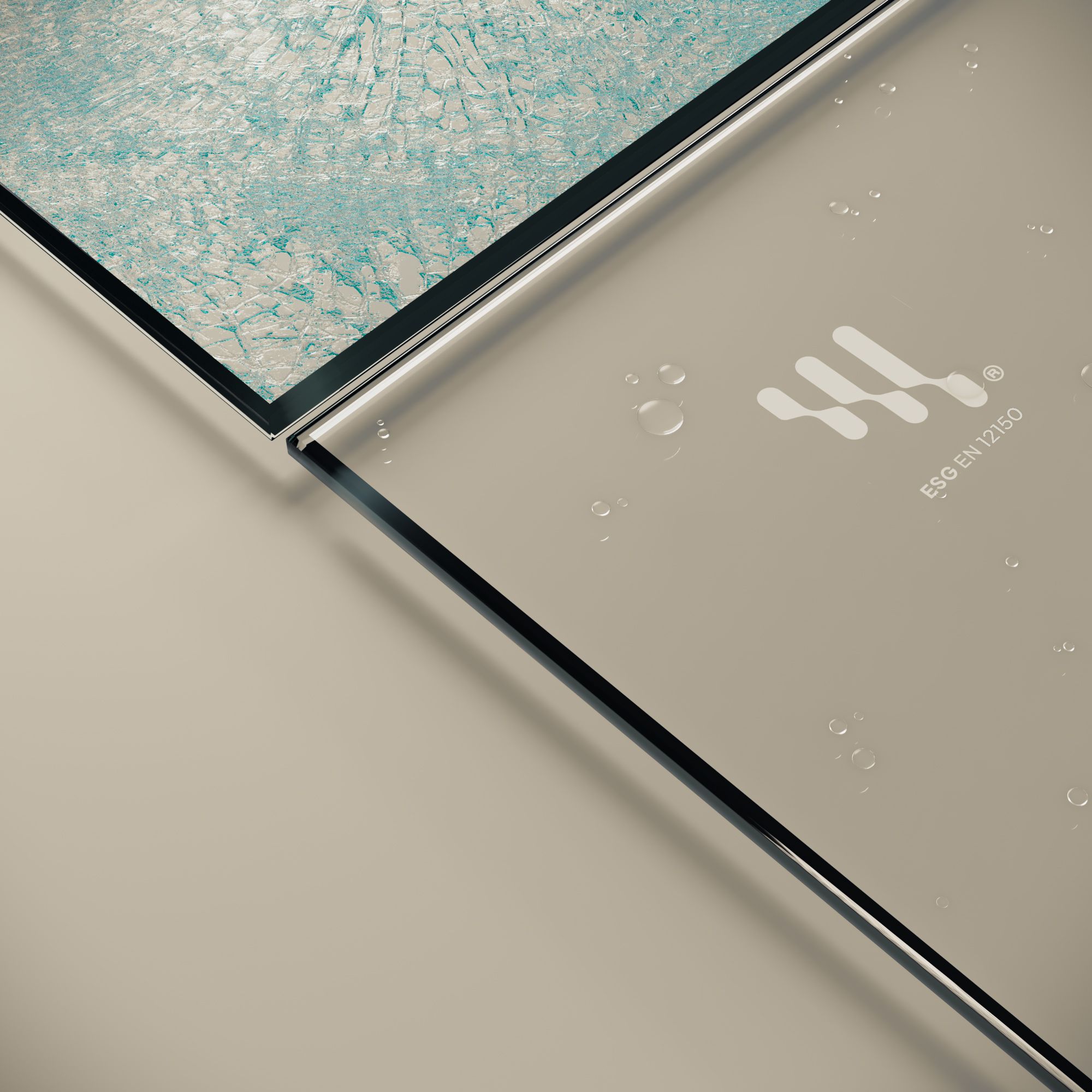 Corner Entry Alice BLACK with Folding Doors made of ESG Safety Glass