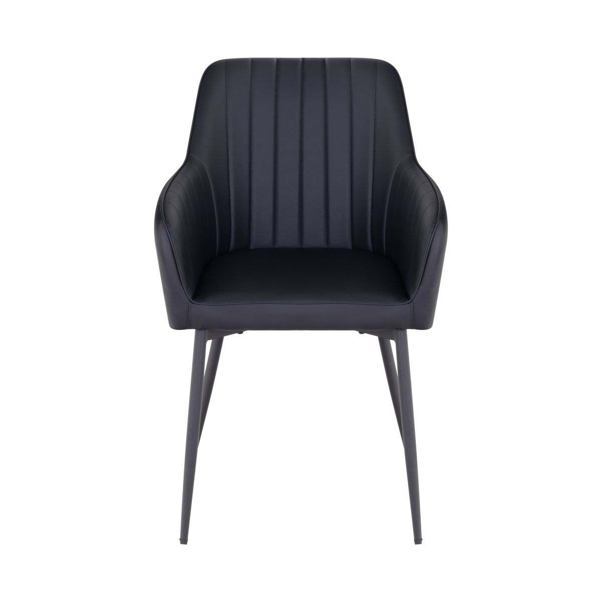 Esszimmerstuhl Wohnzimmerstuhl Dahlia Schwarz aus Kunstleder Esszimmerstuhl Wohnzimmerstuhl Dahlia Schwarz aus Kunstleder