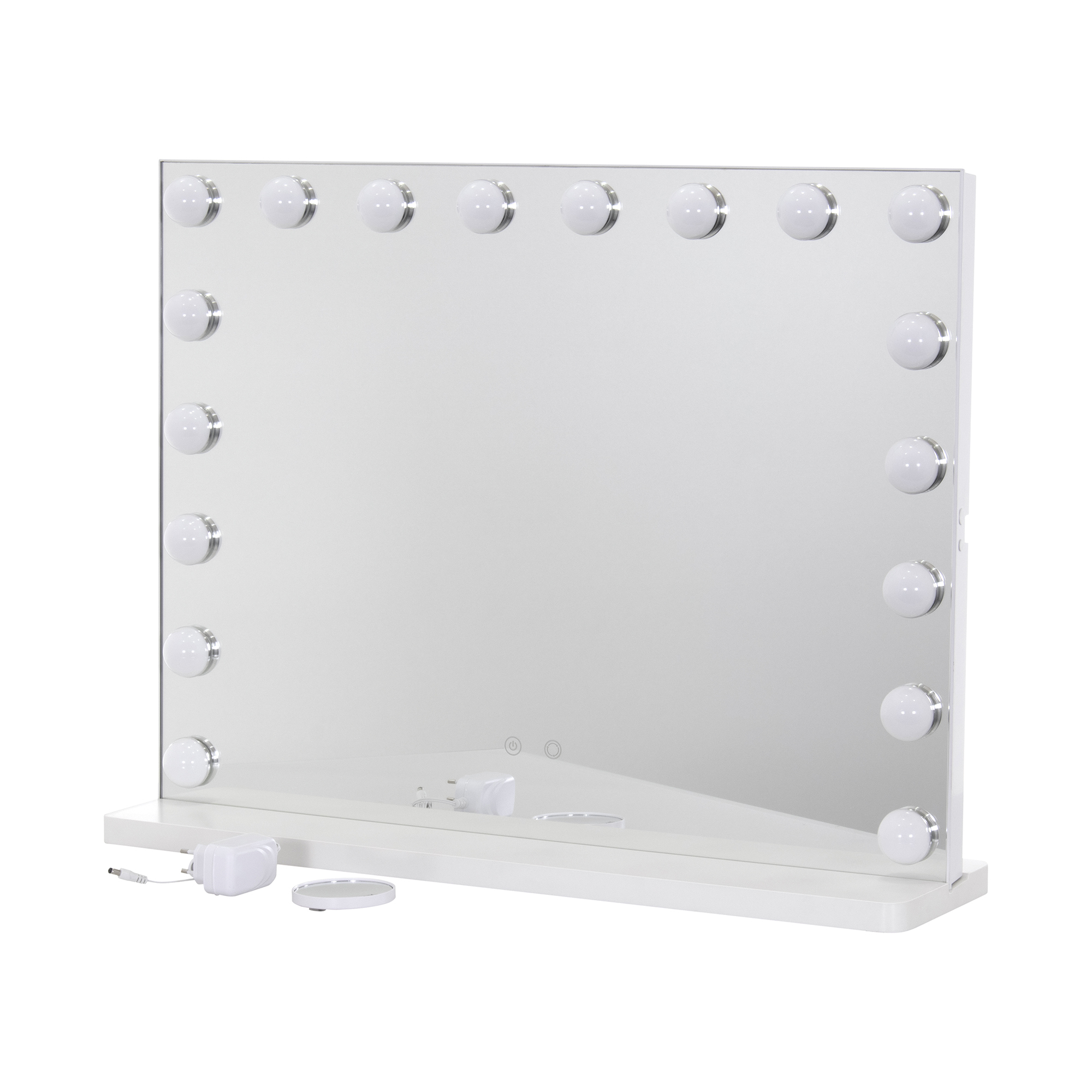 Schminkspiegel Bulb FRAME mit 18 dimmbaren LED-Lampen Weiß Schminkspiegel Bulb FRAME mit 18 dimmbaren LED-Lampen Weiß