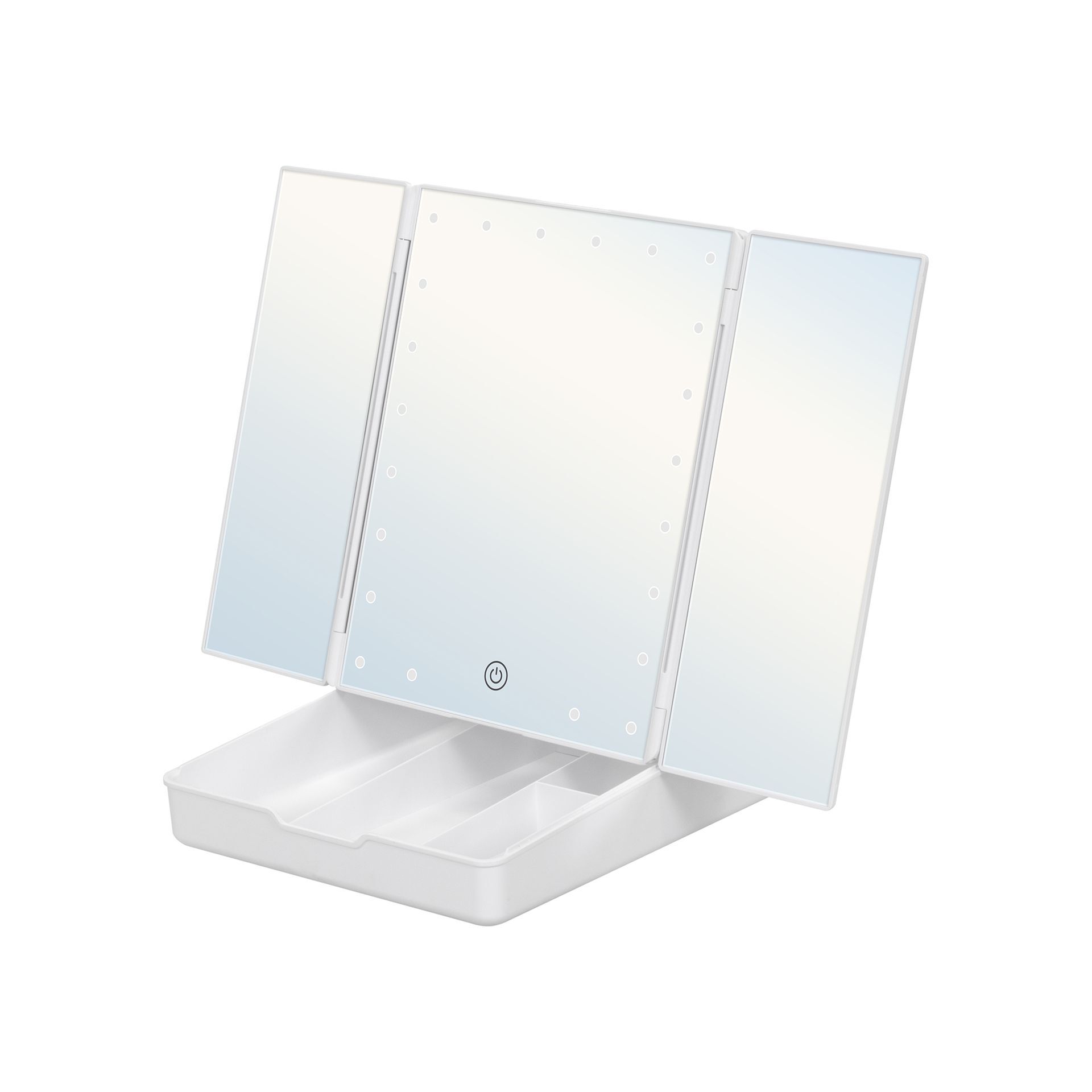Schminkspiegel mit Vergrößerung MakeUp BOX, mit 21 dimmbaren LED-Lampen