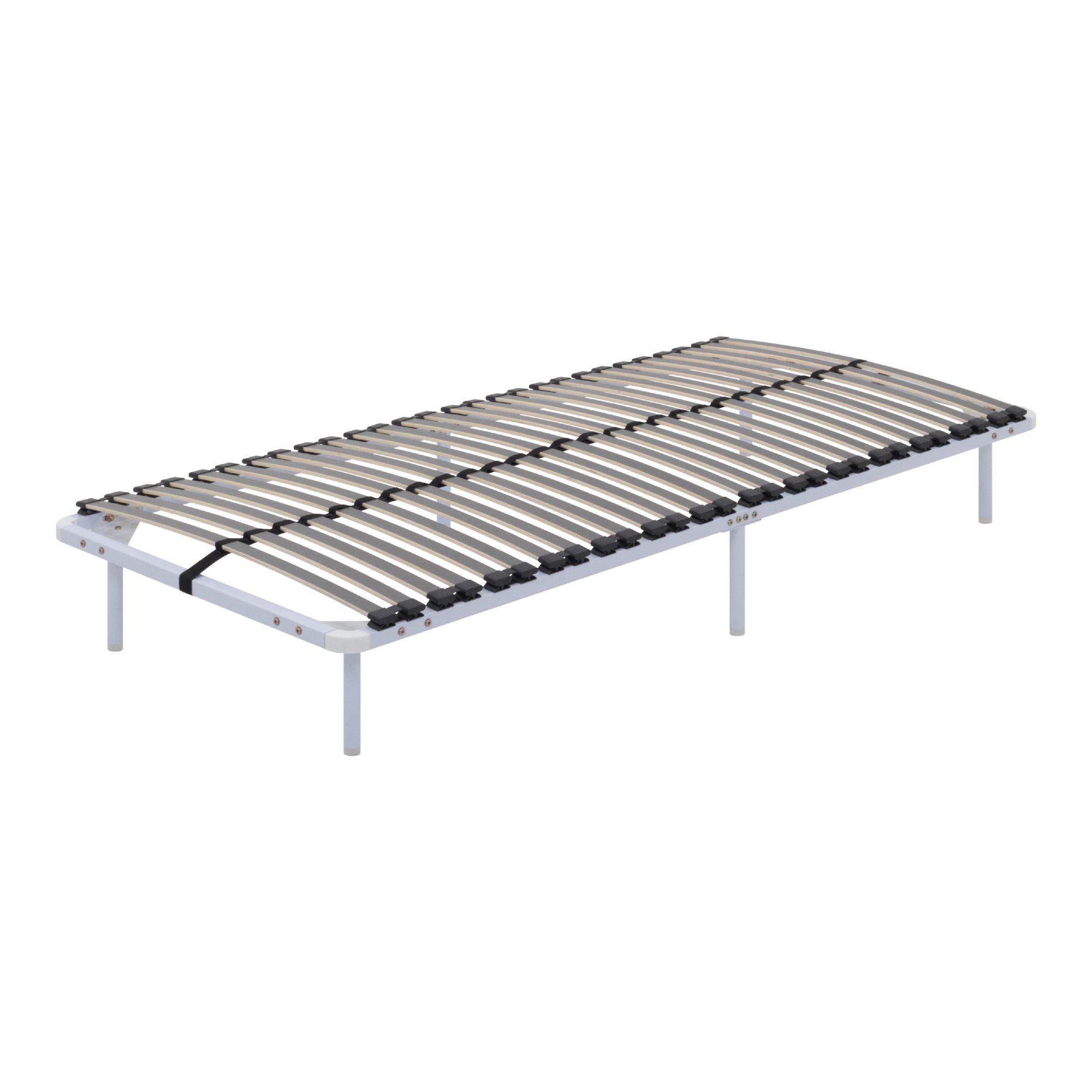 MetallbettOrtho_WeissSingle1.jpg Gästebett Metallbett Ortho Weiß für alle Betten und Matratzen geeignet