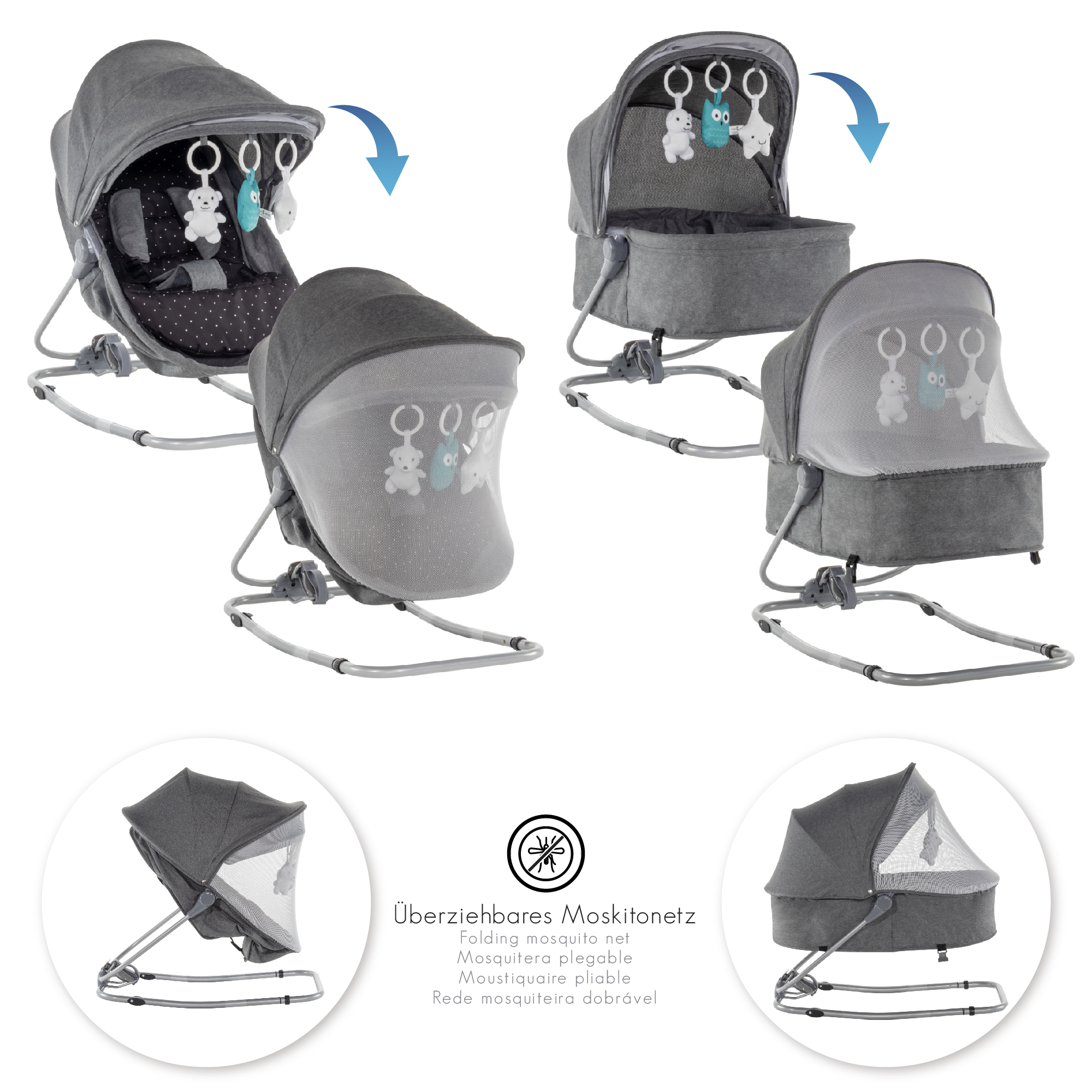 Artboard 7Pavo Babywippe PAVO mit Wiegenfunktion und Spielebogen