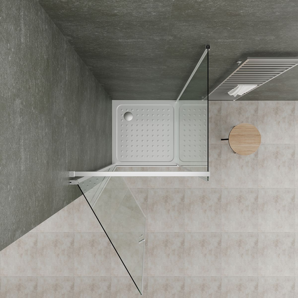 Fronteinstieg Hellen mit Klapptür aus ESG Sicherheitsglas Fronteinstieg Hellen mit Klapptür aus ESG Sicherheitsglas