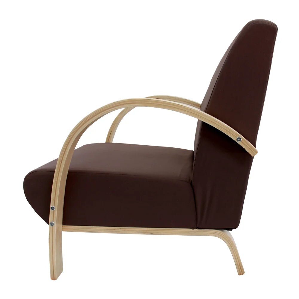 Polstersessel Lounge Sessel mit hochwertigem gepolsterten Stoffbezug - Dunkelbraun Polstersessel Lounge Sessel mit hochwertigem gepolsterten Stoffbezug - Dunkelbraun