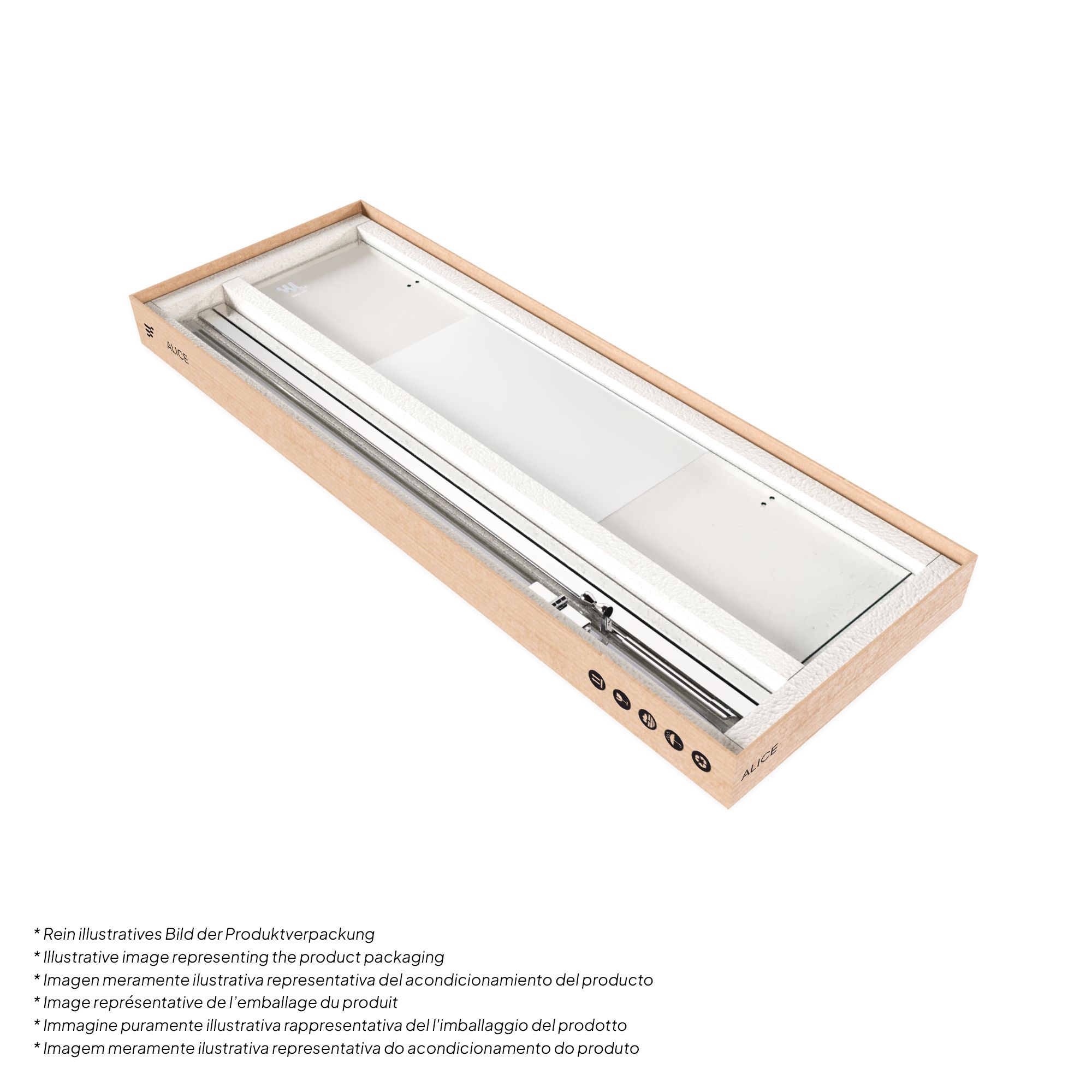 Eckeinstieg Alice mit Klapptüren aus teilsatiniertem ESG Sicherheitsglas