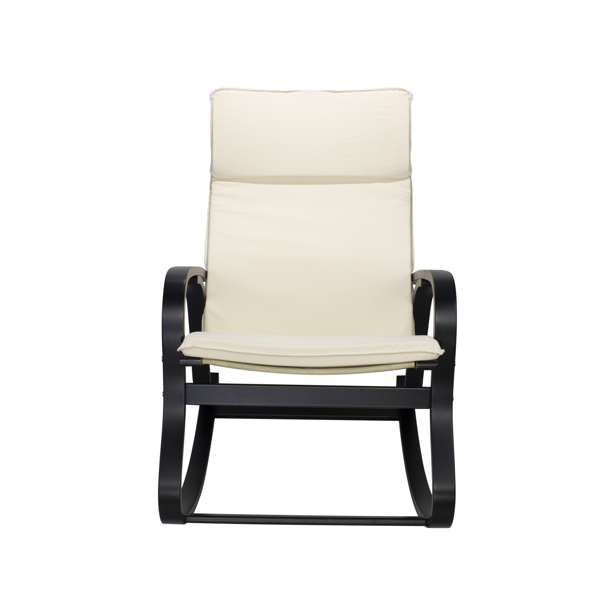 Relaxstuhl Schwingstuhl ohne Fussteil - Farbe: Naturweiß D1