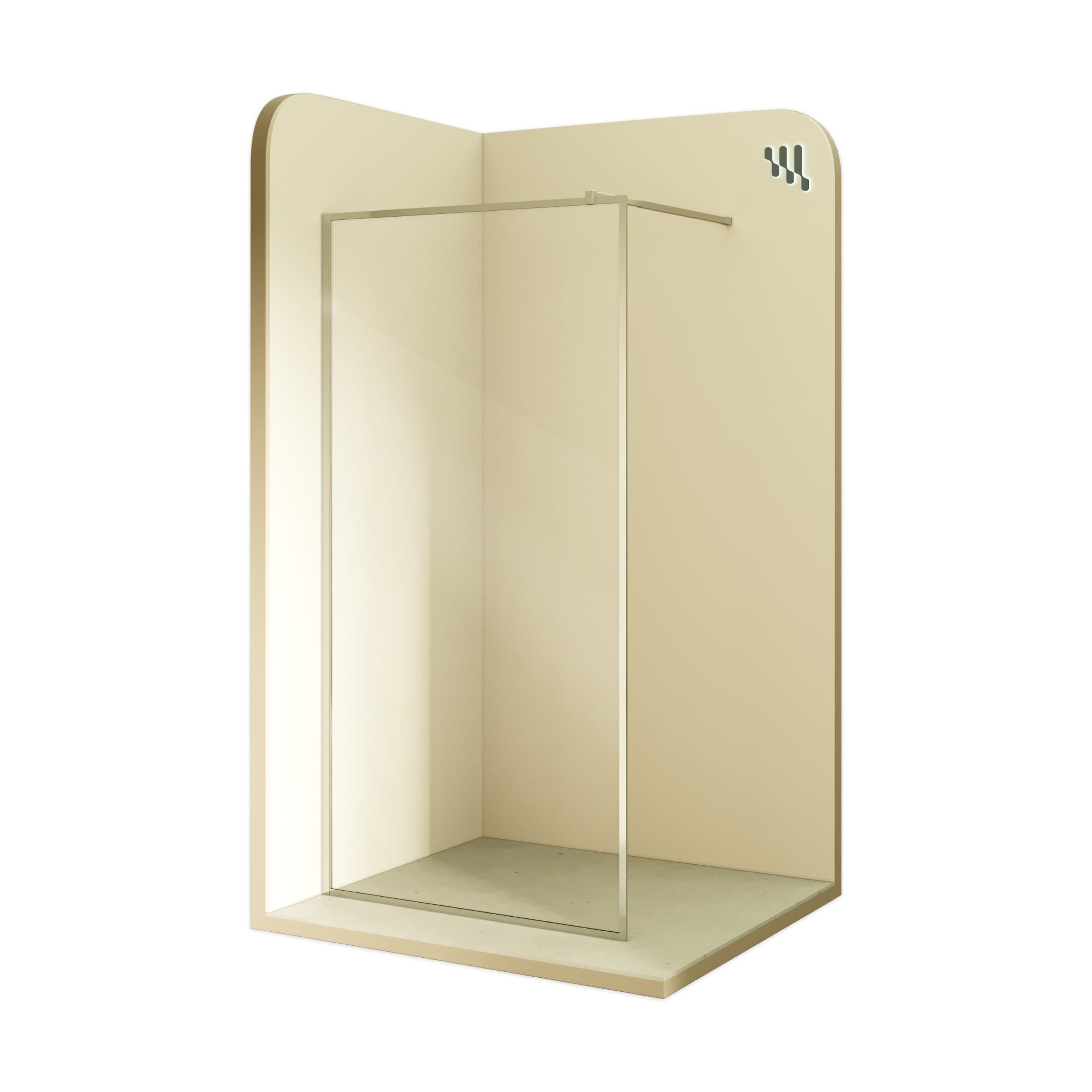 Walk-In Shower Gianna made of 8 mm thick transparent ESG safety glass. Gianna – Walk-In Shower made of 8 mm thick transparent ESG safety glass.
