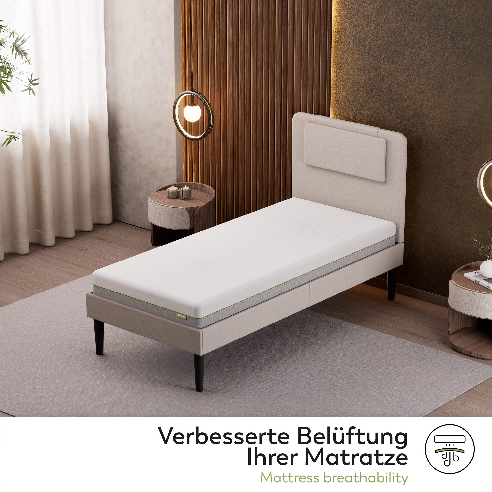 Tellerlattenrost HARRY mit stabiler Metallrahmen - ergonomisch und verstellbar