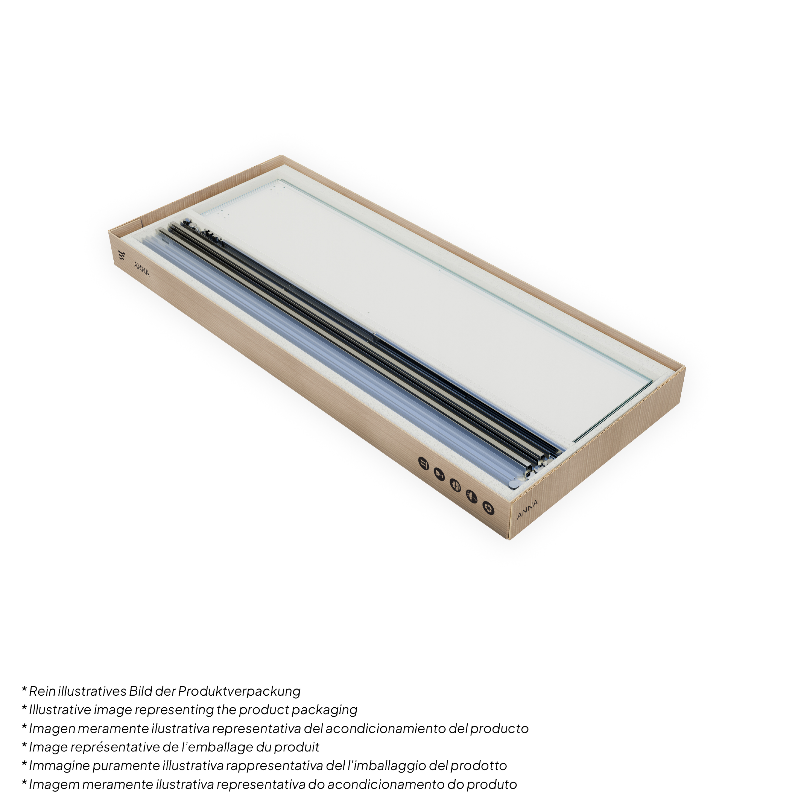 Corner entry Anna with sliding doors made of 8 mm tempered safety glass Anna – Eckeinstieg mit Schiebetüren aus 8 mm ESG Sicherheitsglas