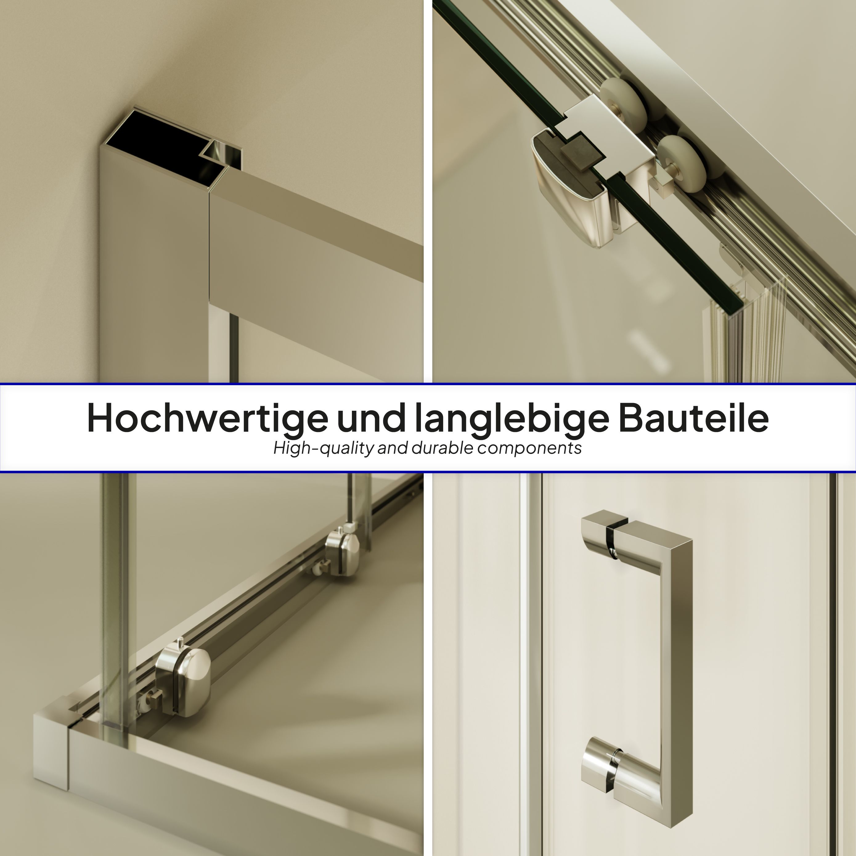 Front-entry Dora with sliding door made of ESG safety glass Front-entry Dora with sliding door made of ESG safety glass