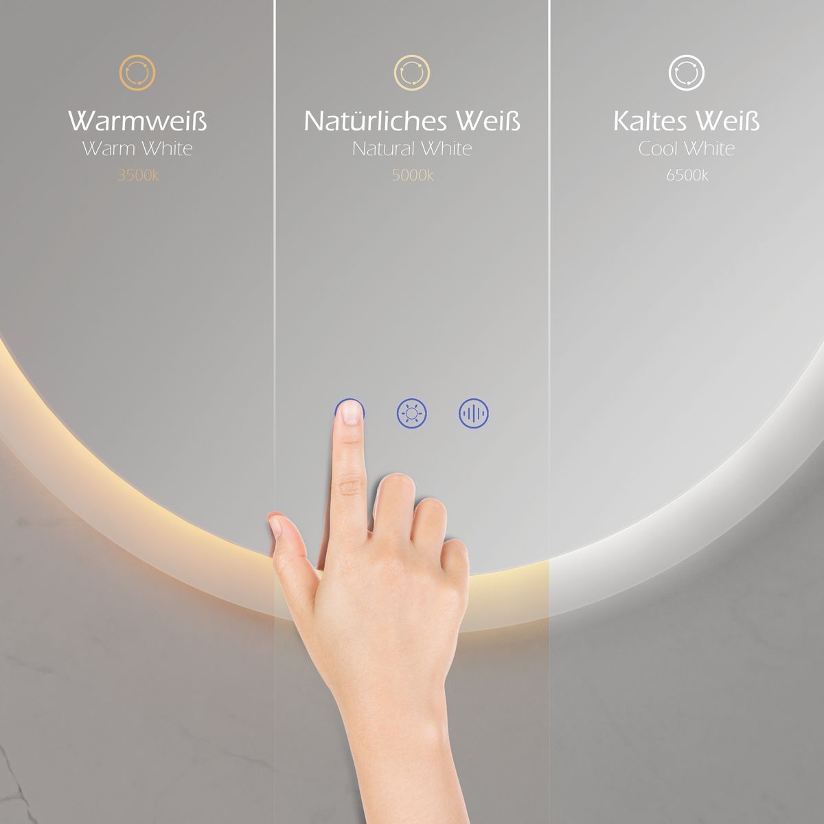 LED Badspiegel Radius #1