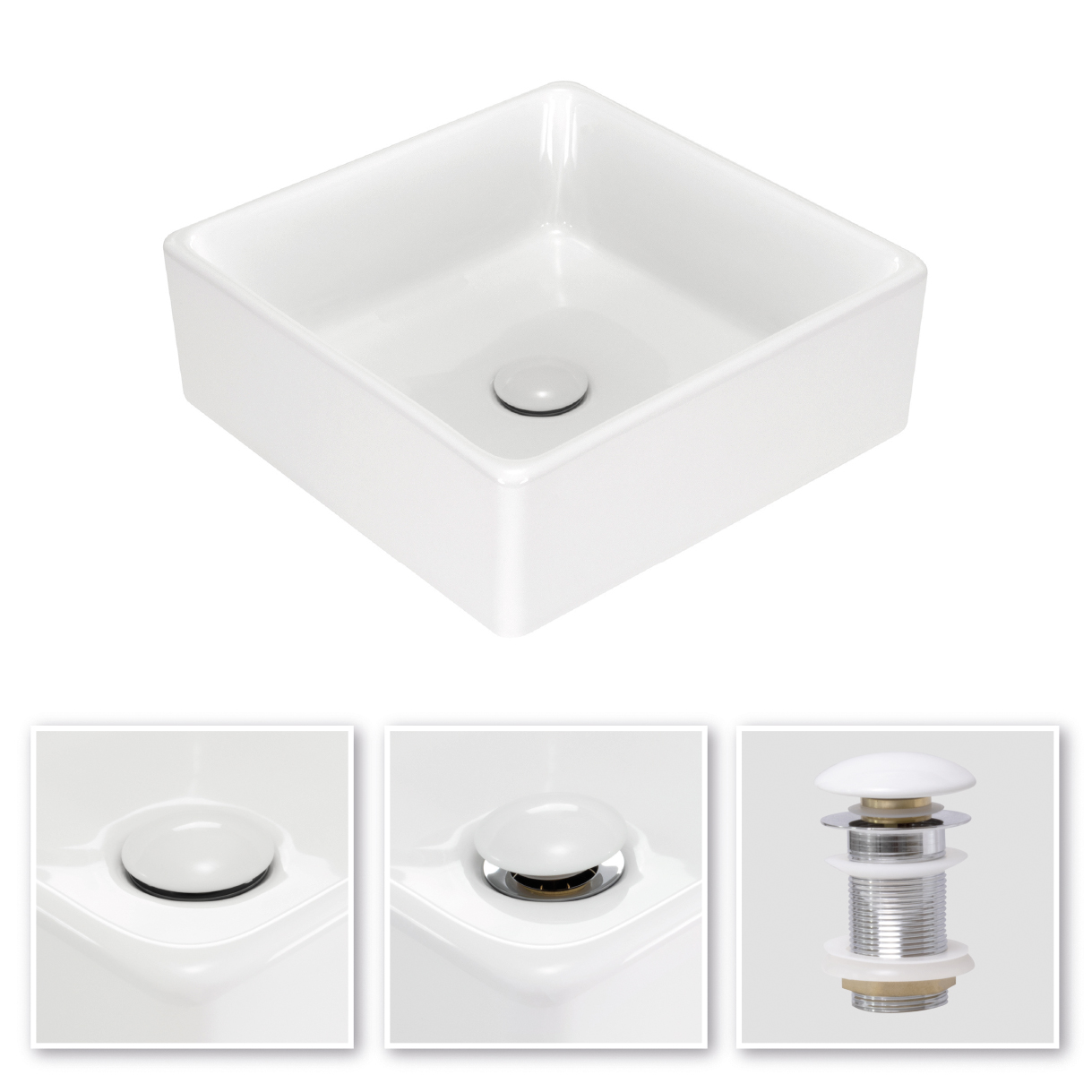 Design Keramik Waschbecken Saline in Weiß Design Keramik Waschbecken Saline in Weiß