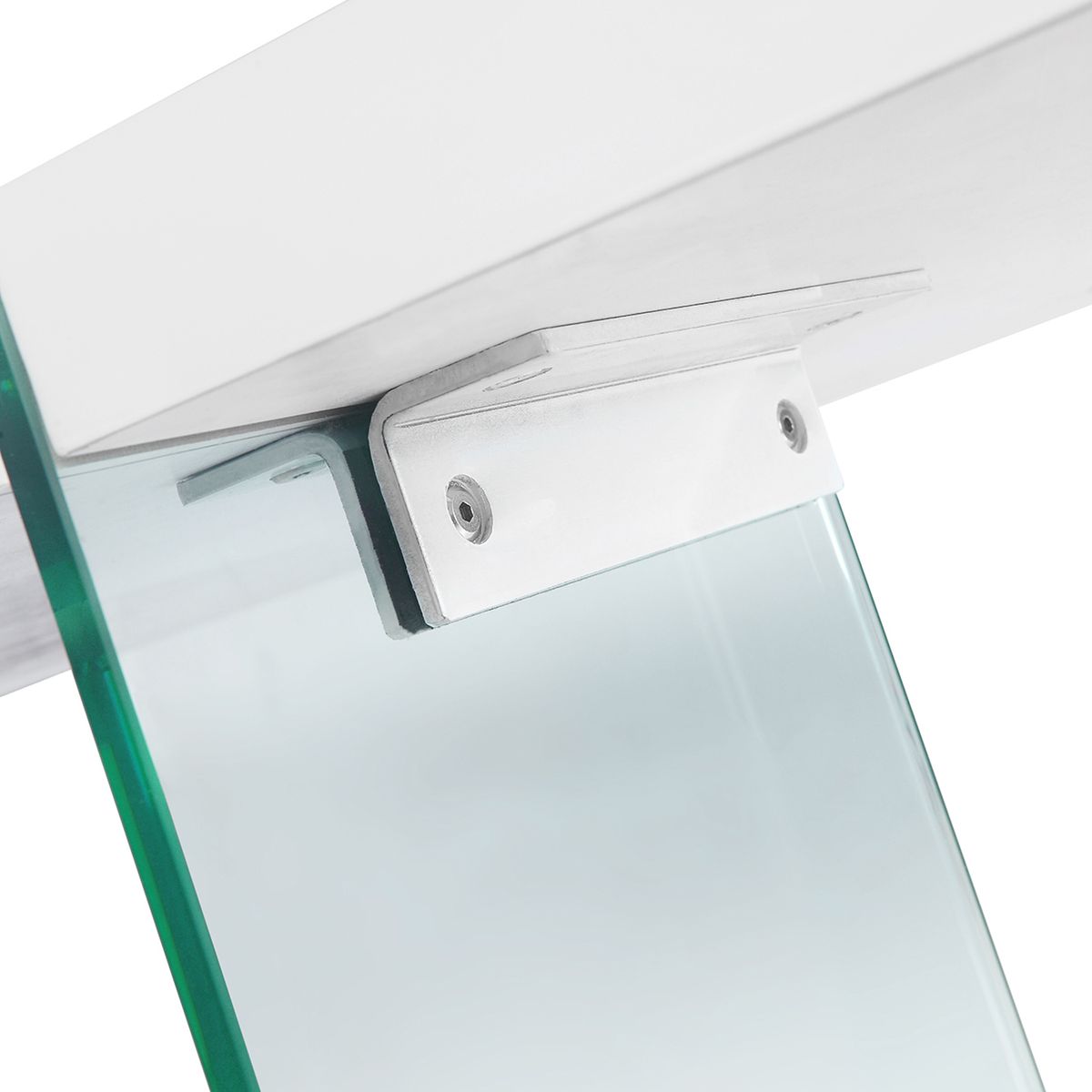 Couchtisch Sofatisch Beistelltisch NOWA mit Glasstützen in Weiß Couchtisch Sofatisch Beistelltisch NOWA mit Glasstützen in Weiß