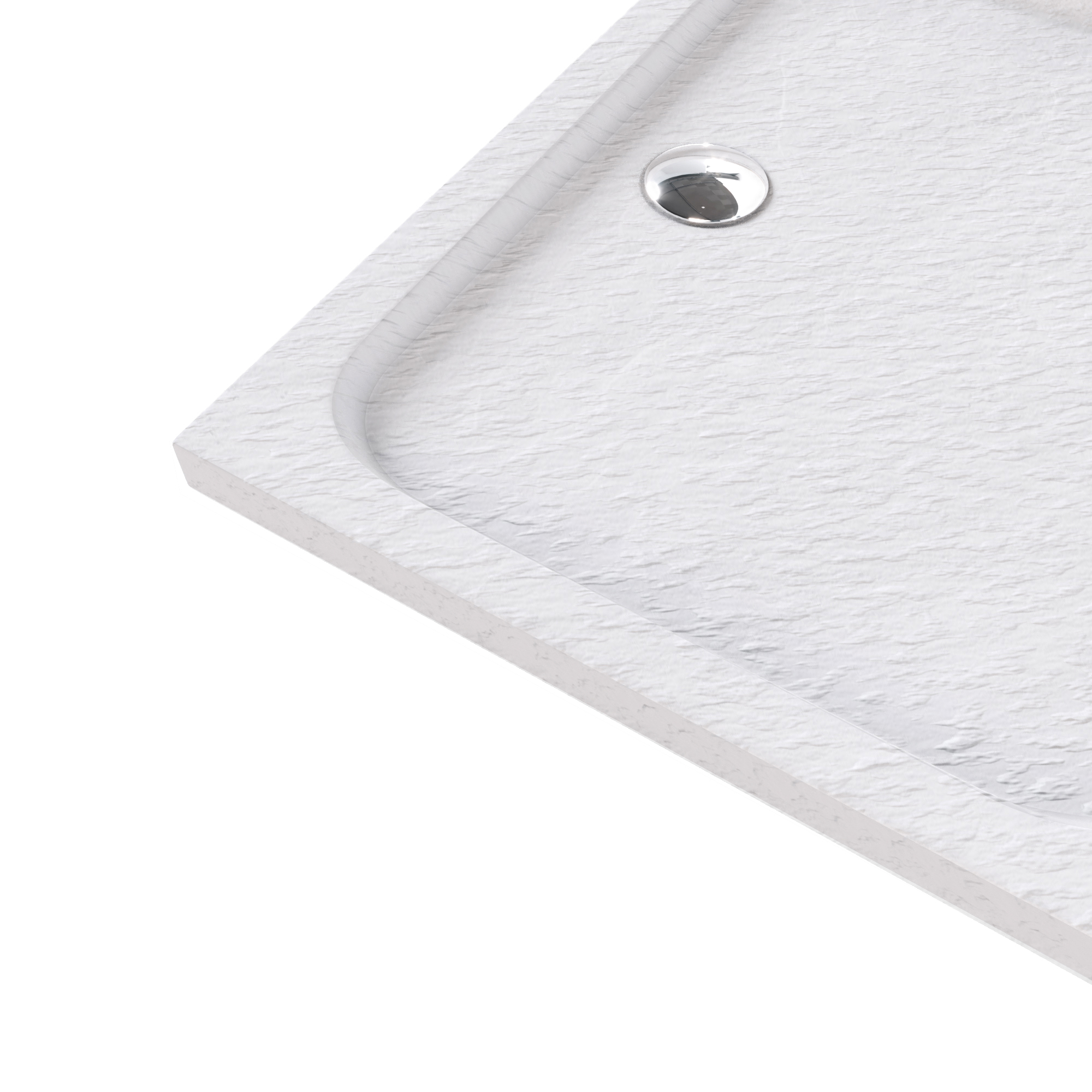 04.2.jpg Duschwanne Shimmer STONE aus Sanitäracryl inkl. Ablaufgarnitur - Weiß