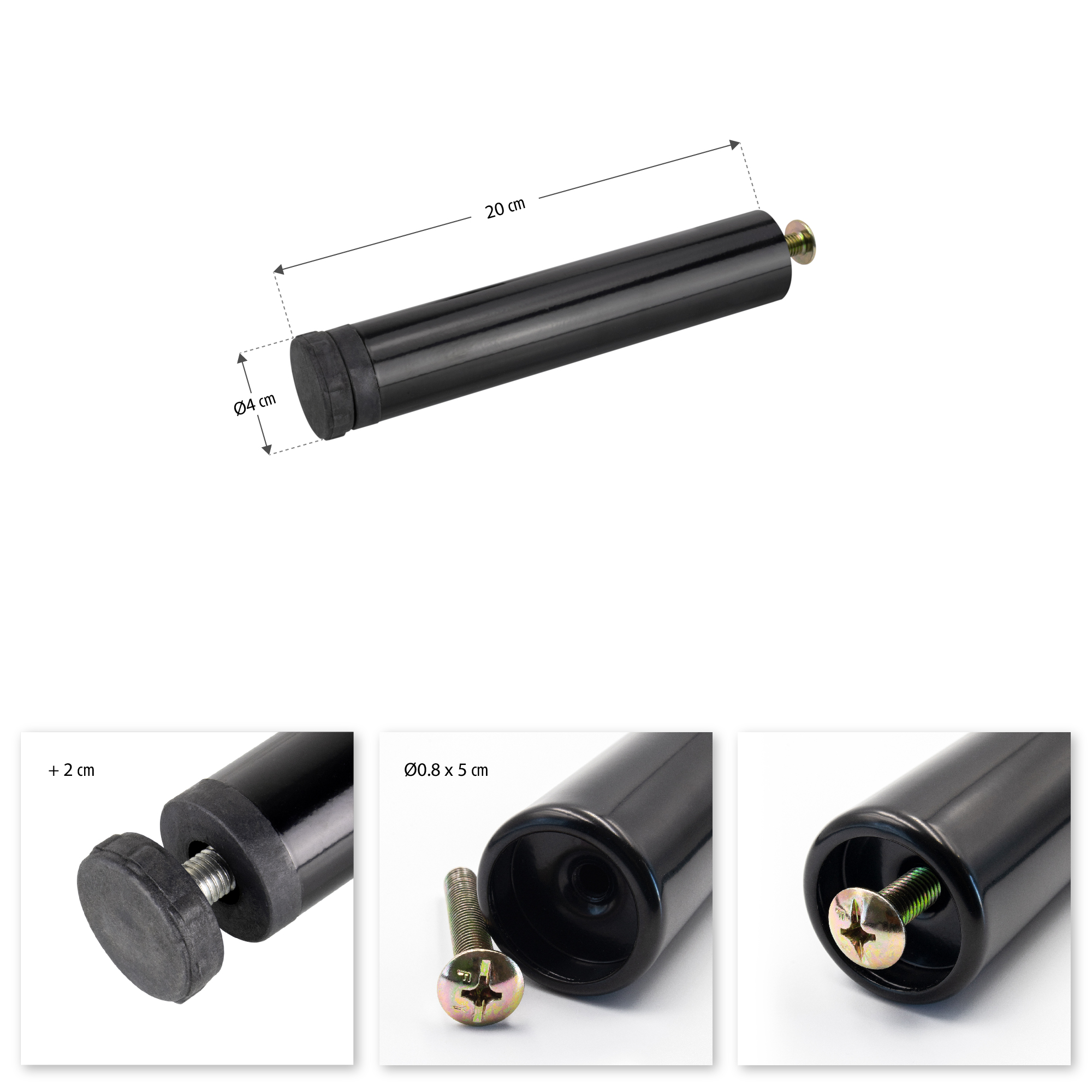 Metallfuß Möbelfuß Stützfuß, 6 Füße zum Nachrüsten für Möbel wie Lattenroste Metallfuß Möbelfuß Stützfuß, 6 Füße zum Nachrüsten für Möbel wie Lattenroste