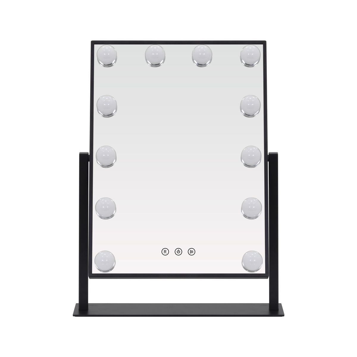 Schminkspiegel Bulb LITTLE mit 12 dimmbaren LED-Lampen Schwarz Schminkspiegel Bulb LITTLE mit 12 dimmbaren LED-Lampen Schwarz
