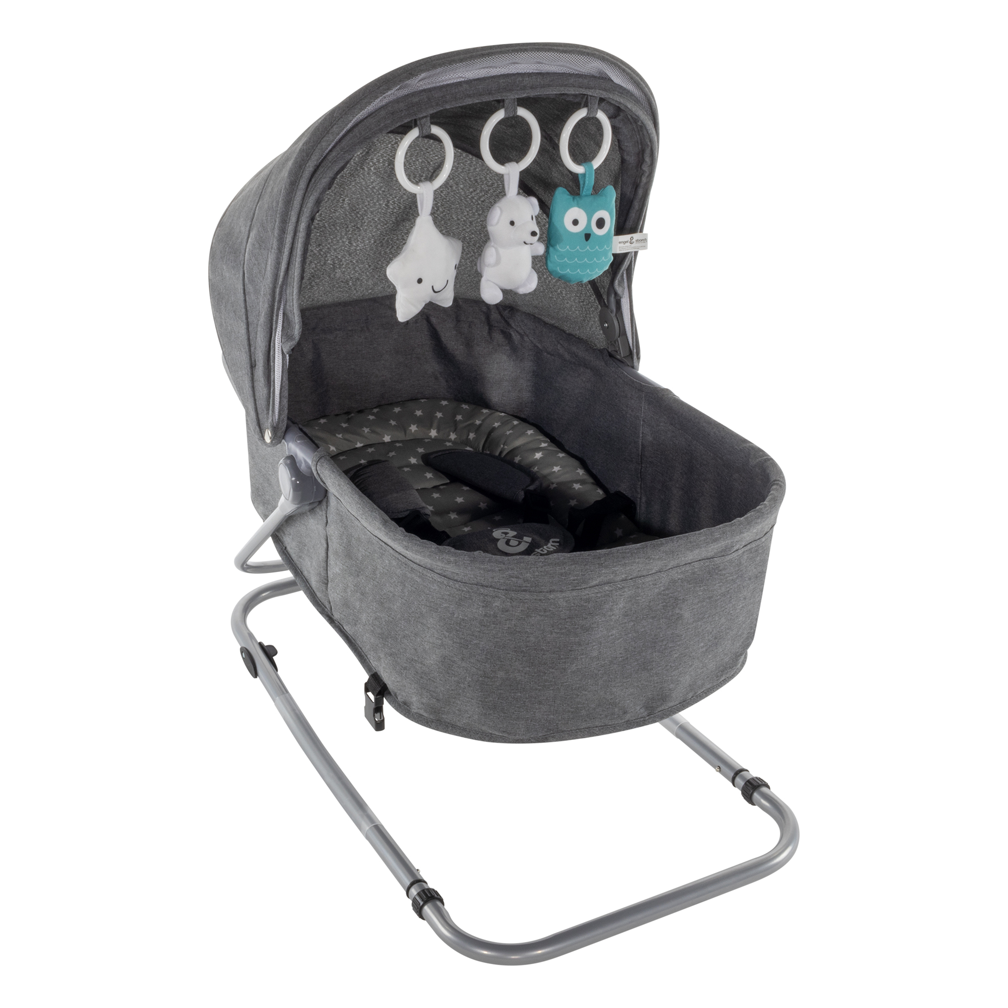 Babywippe PAVO mit Wiegenfunktion und Spielebogen