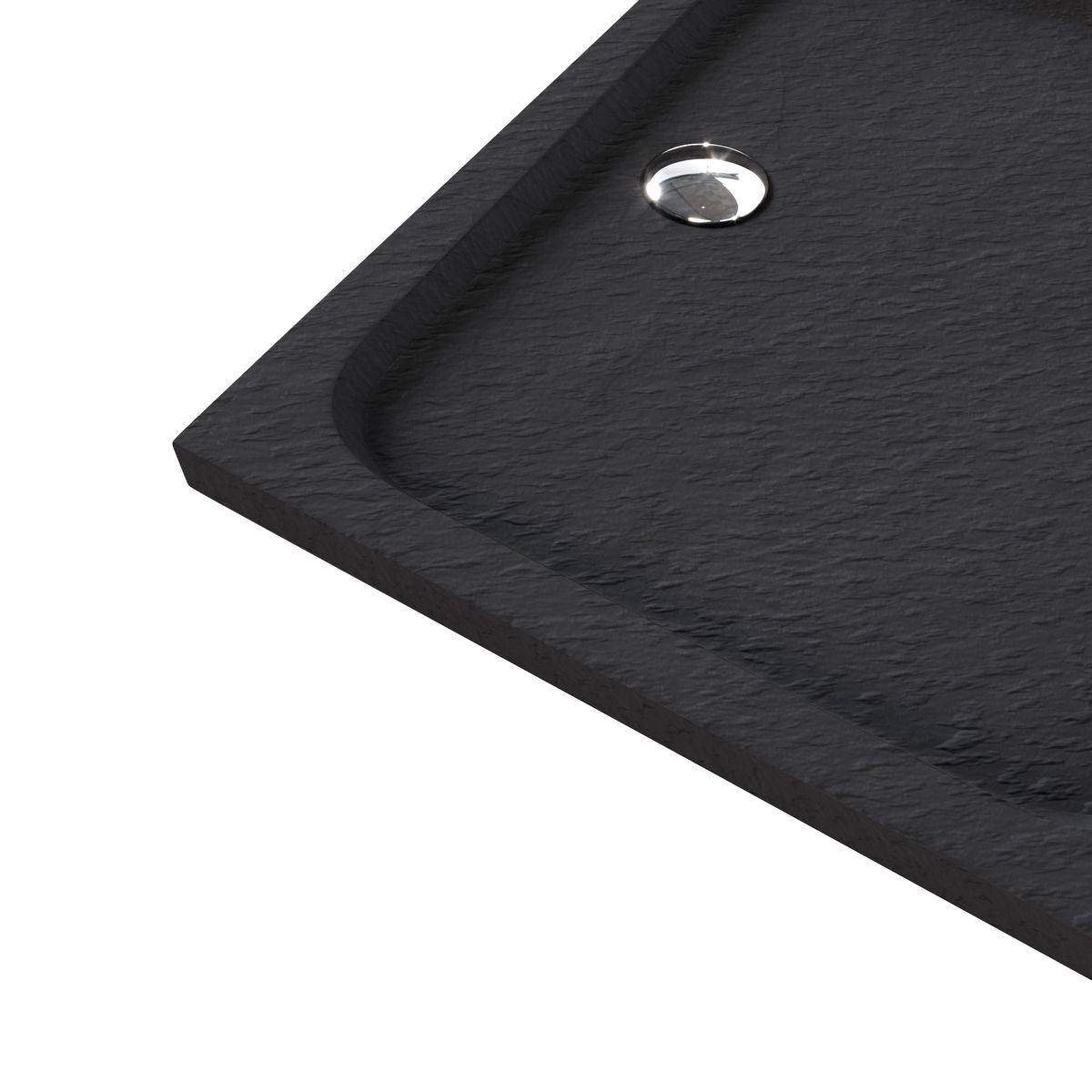 Duschwanne Shimmer STONE aus Sanitäracryl inkl. Ablaufgarnitur - Schwarz Duschwanne Shimmer STONE aus Sanitäracryl inkl. Ablaufgarnitur - Schwarz 95x95 cm