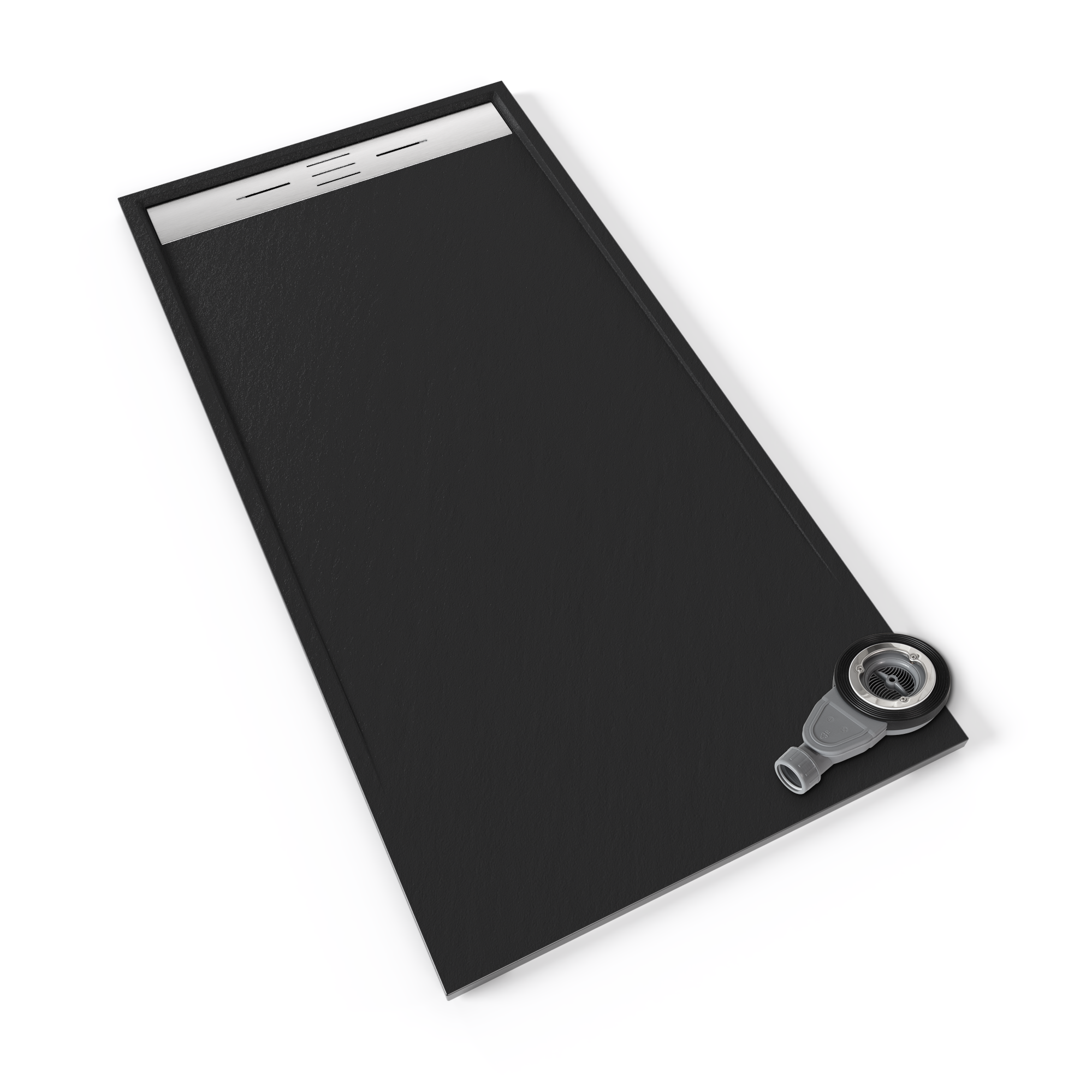 01.6.png SMC Shower Tray Hiemal in Slate Finish, including Black Waste Set with Stainless Steel Cover