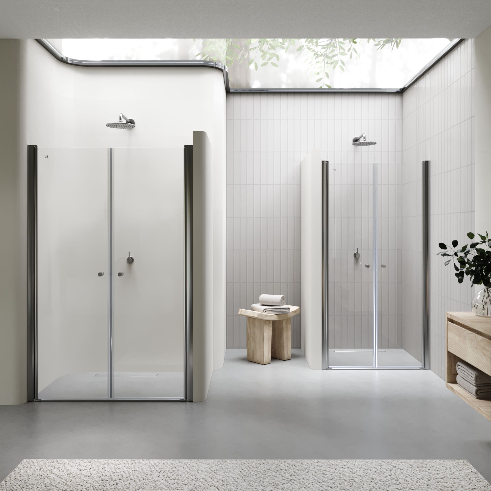 Duschtür Lima mit Pendeltüren 68-140 cm aus ESG Sicherheitsglas Duschtür Lima mit Pendeltüren 68-140 cm aus ESG Sicherheitsglas